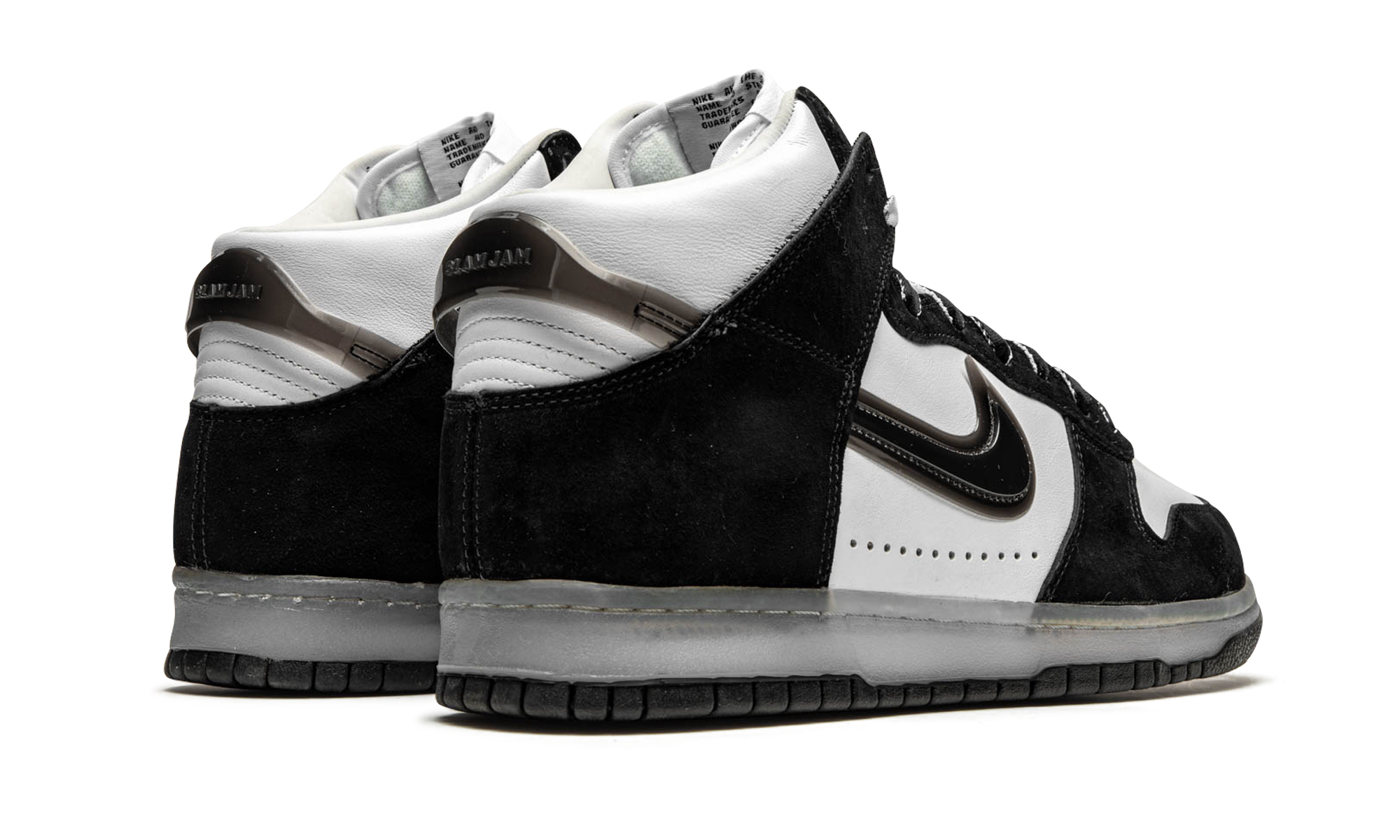 nike dunk high slam jam white black+DA1639-101+diagnol right behind view