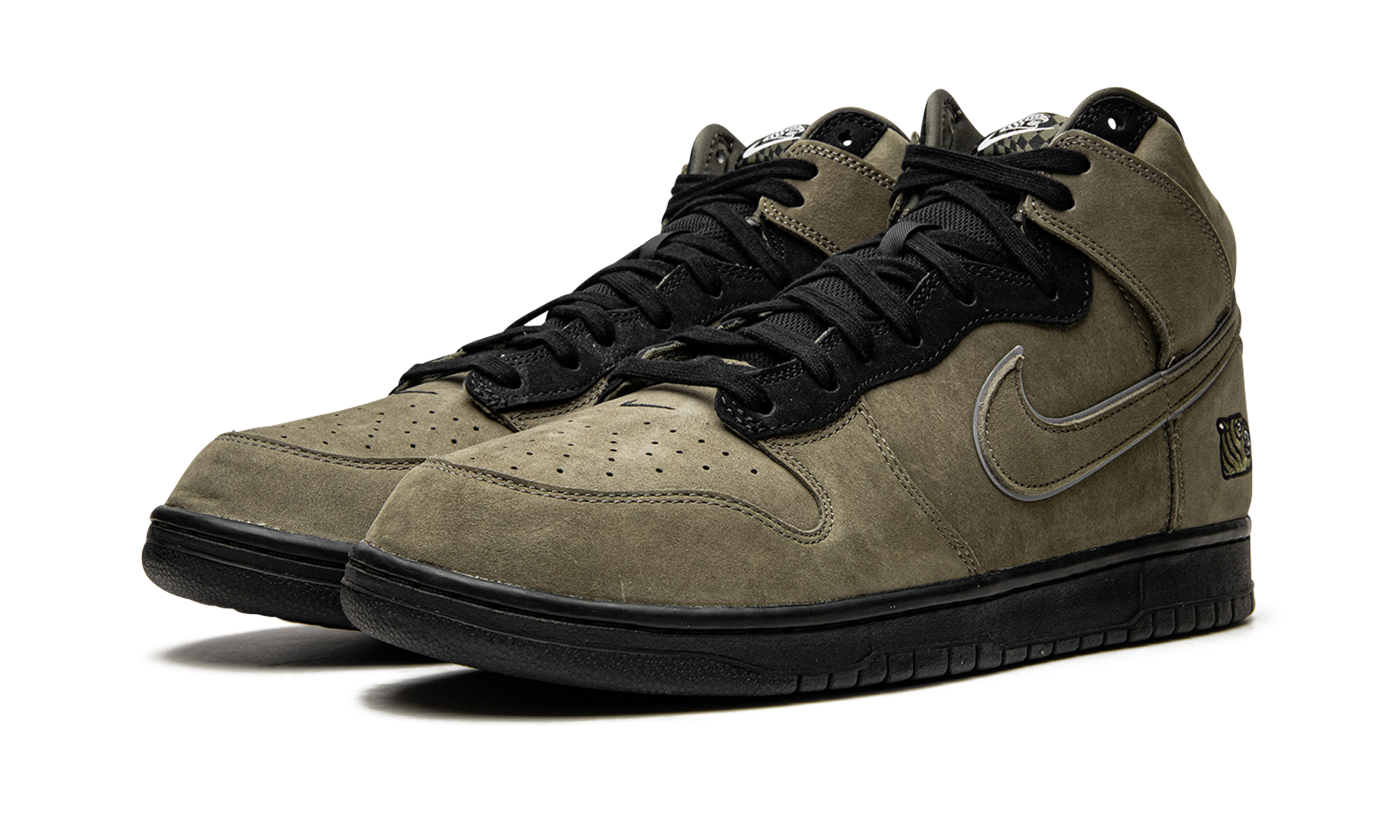 nike dunk high soulgoods olive+DR1415-200+diagnol left view