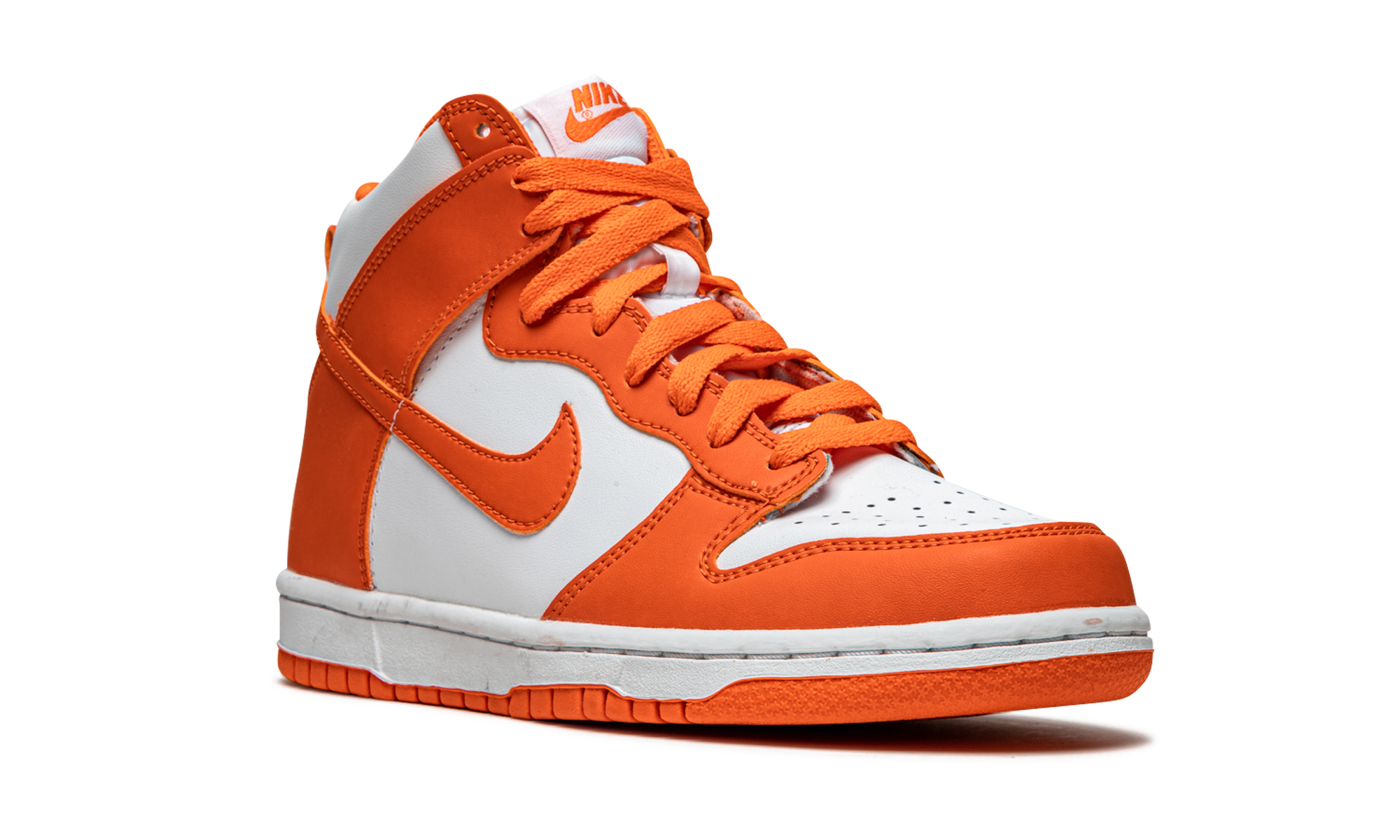 nike dunk high sp syracuse 2021 gs+DB2179-100+diagnol right view