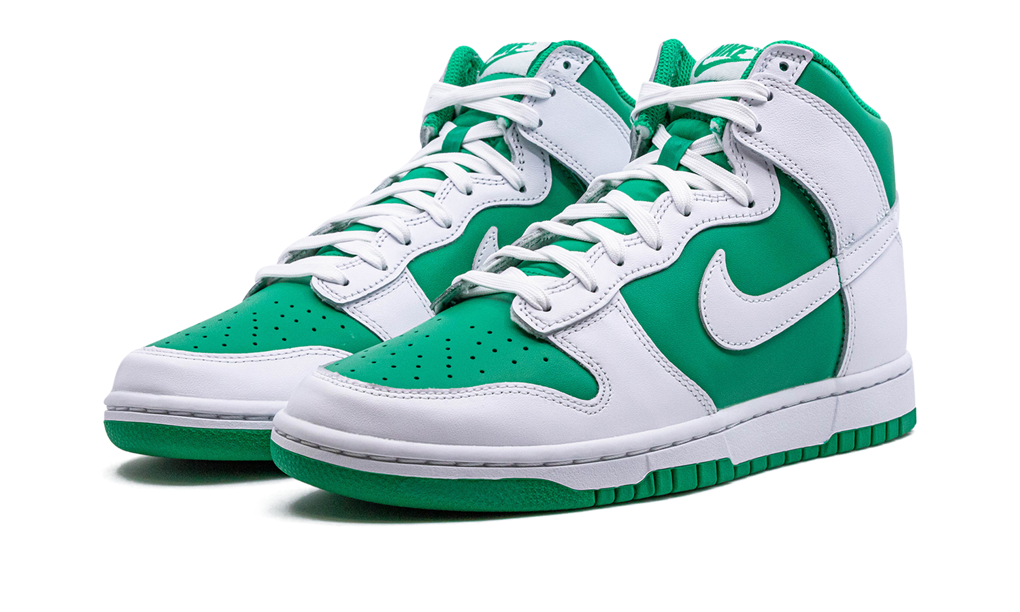 nike dunk high stadium green white+DV0829-300+diagnol left view