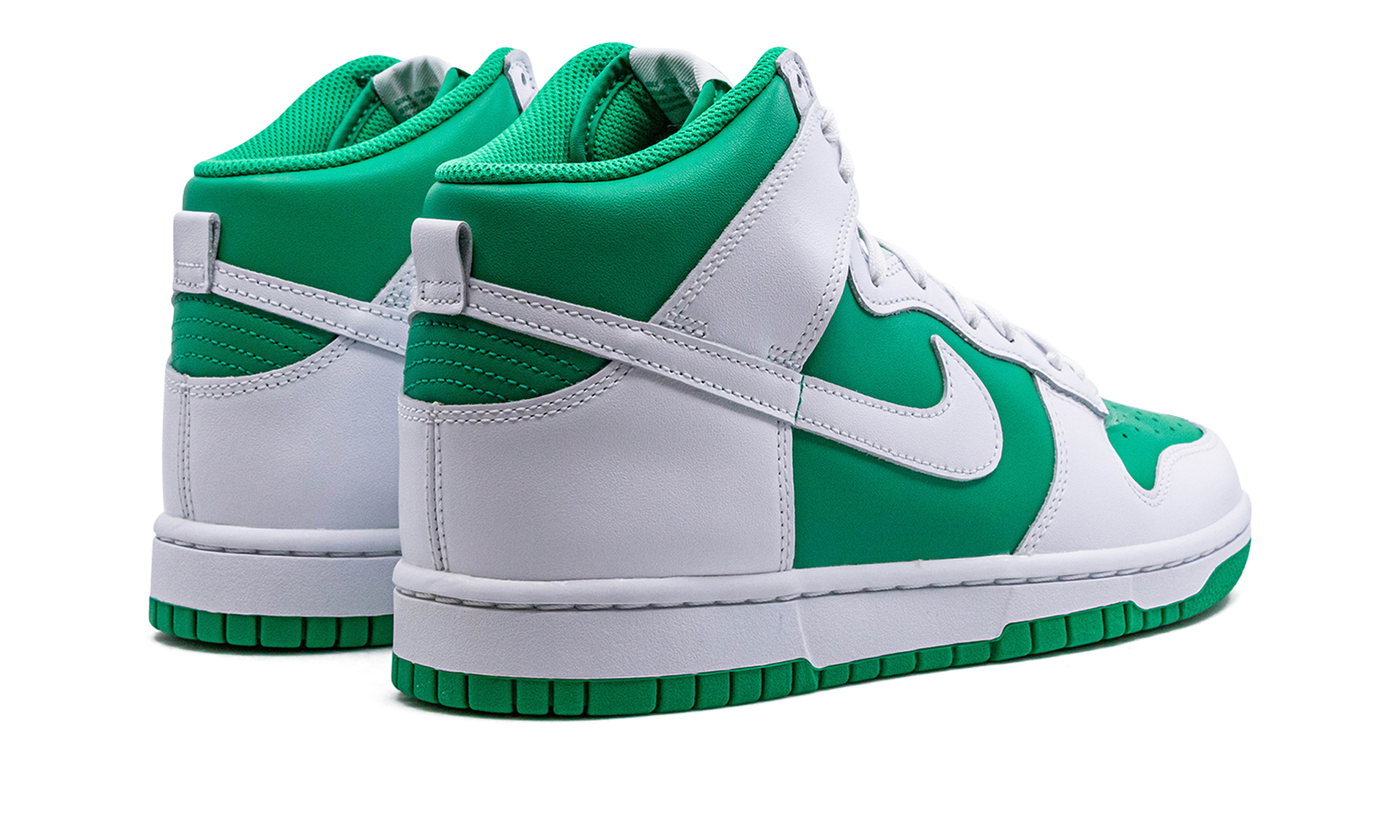 nike dunk high stadium green white+DV0829-300+diagnol right behind view