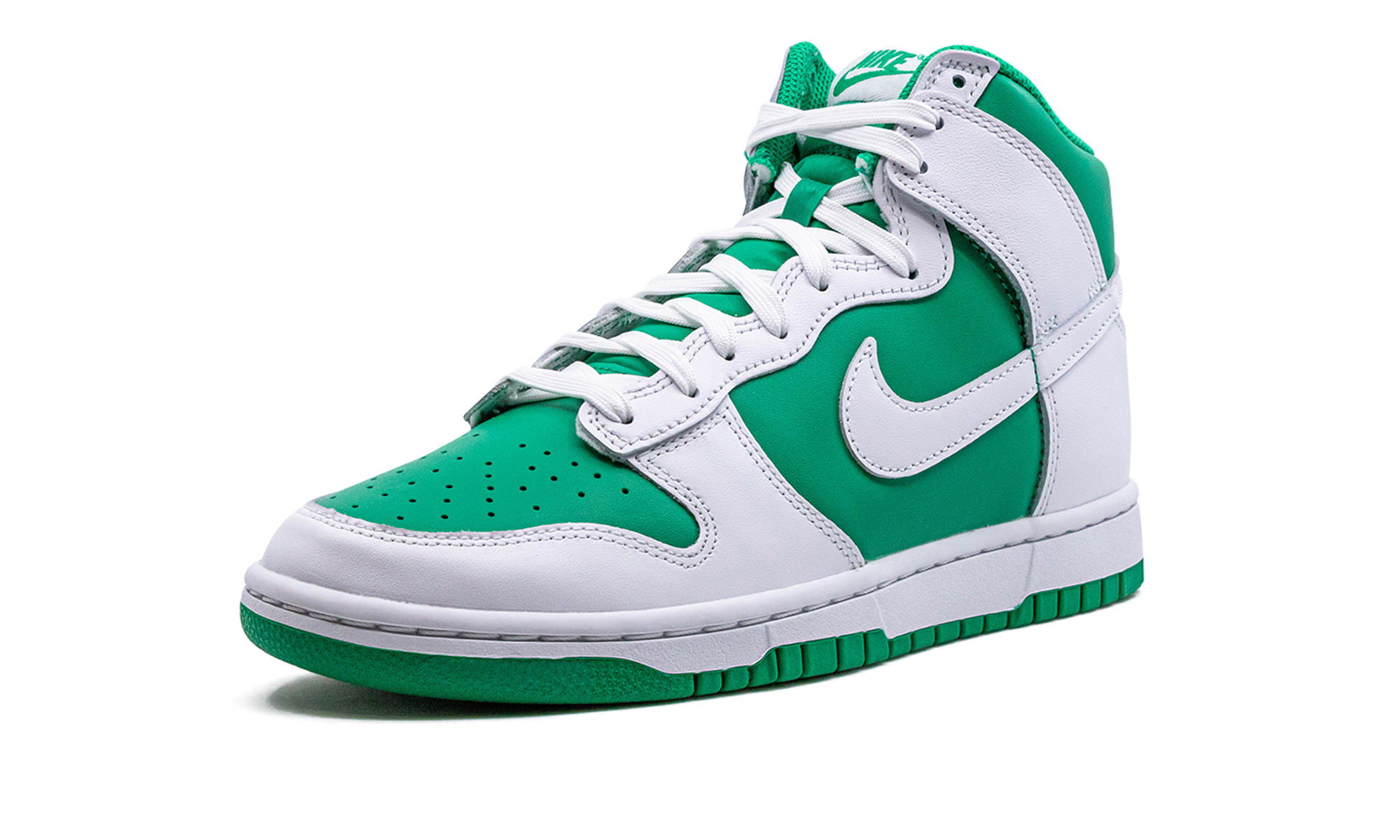 nike dunk high stadium green white+DV0829-300+left diagnol single view