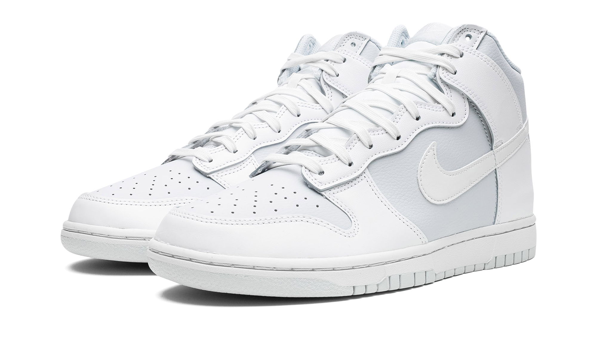 nike dunk high summit white pure platinum+DJ6189-100+diagnol left view