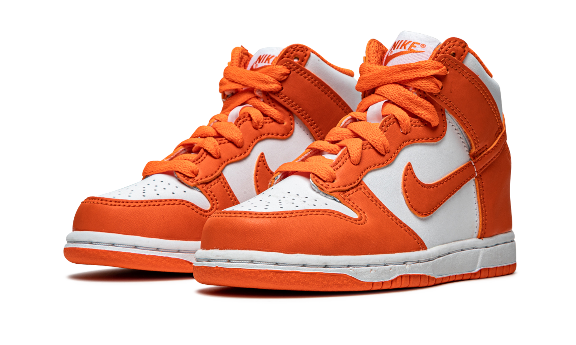 nike dunk high syracuse 2021 ps+DD2314-100+diagnol left view