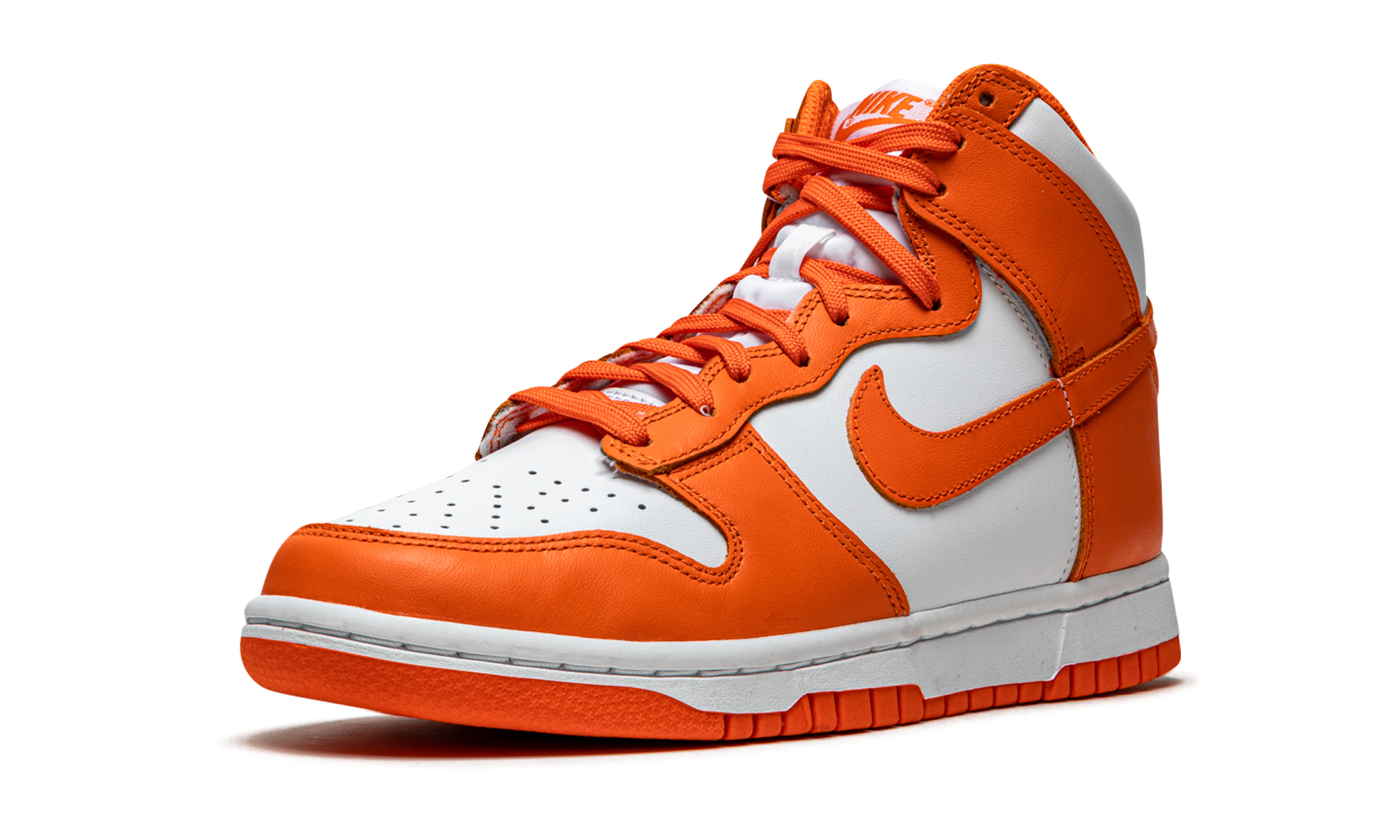 nike dunk high syracuse 2021 women s+DD1869-100+left diagnol single view
