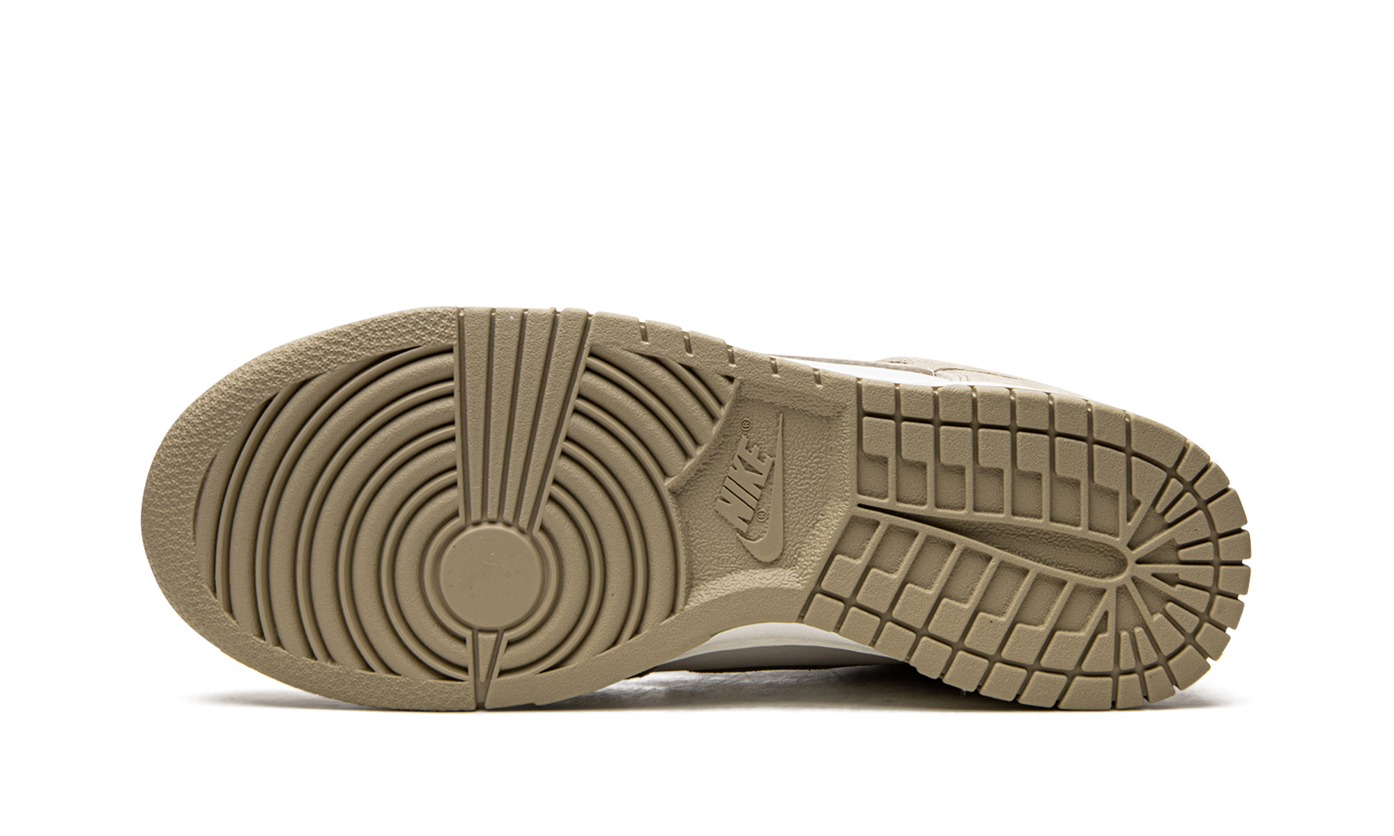 nike dunk high tan suede white+DQ7679-001+bottom view