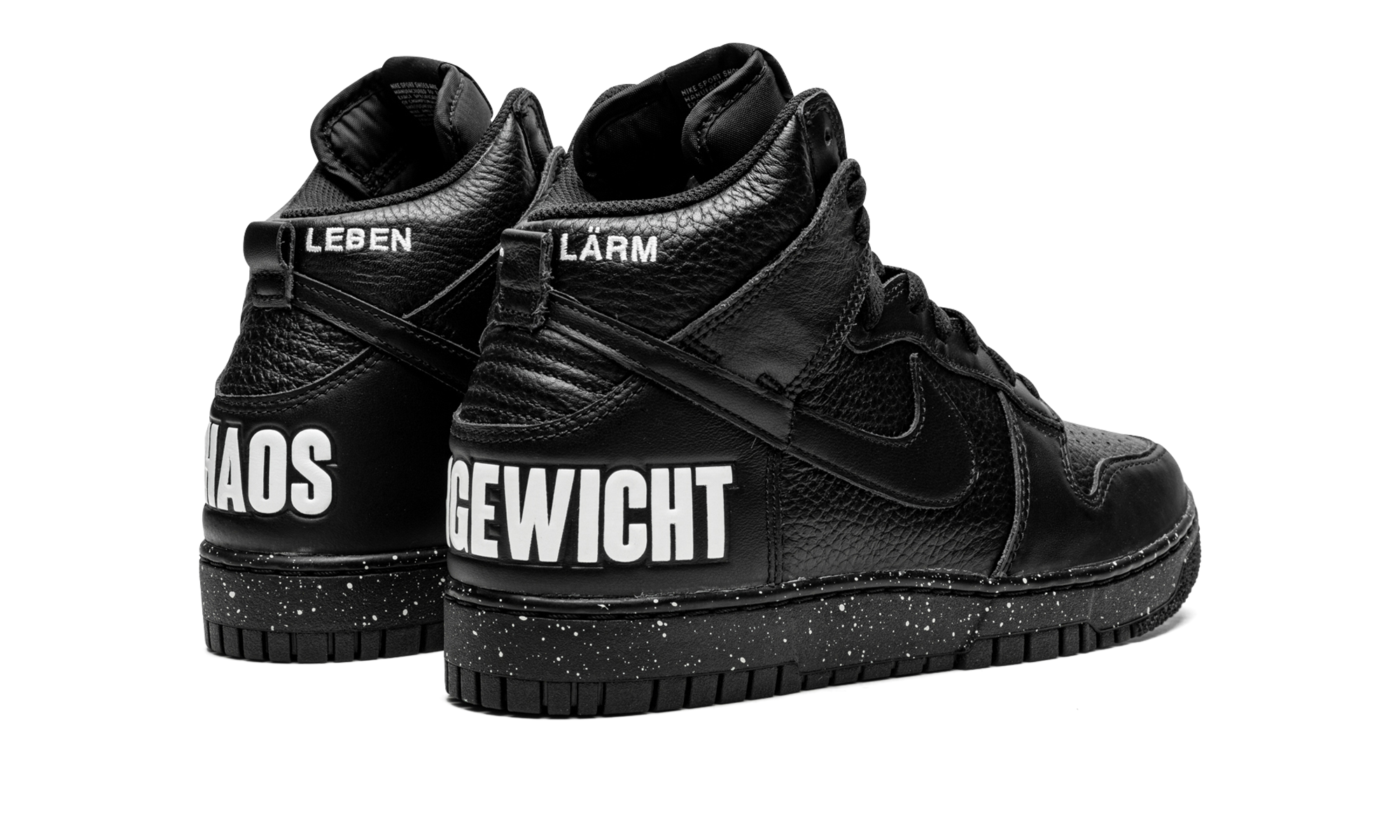nike dunk high undercover chaos black+DQ4121-001+diagnol right behind view