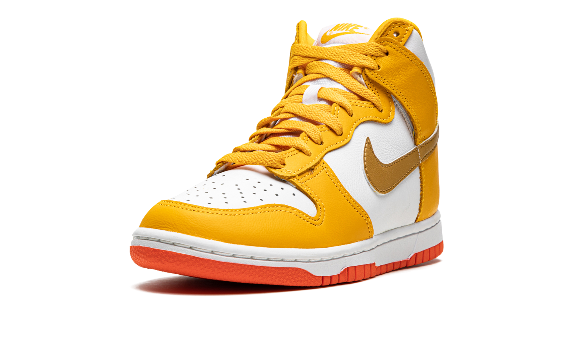 nike dunk high university gold women s+DQ4691-700+left diagnol single view
