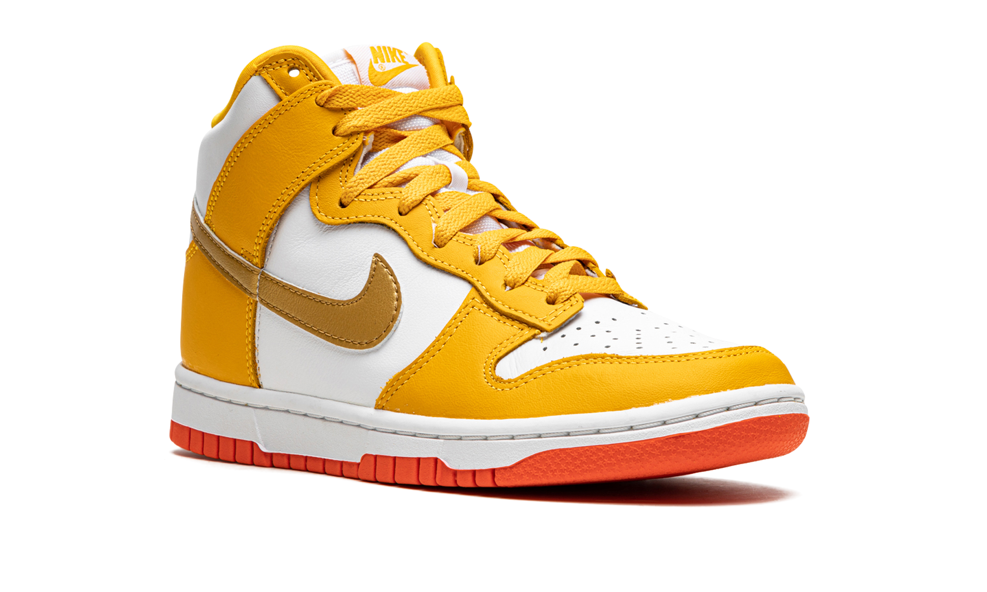 nike dunk high university gold women s+DQ4691-700+diagnol right view