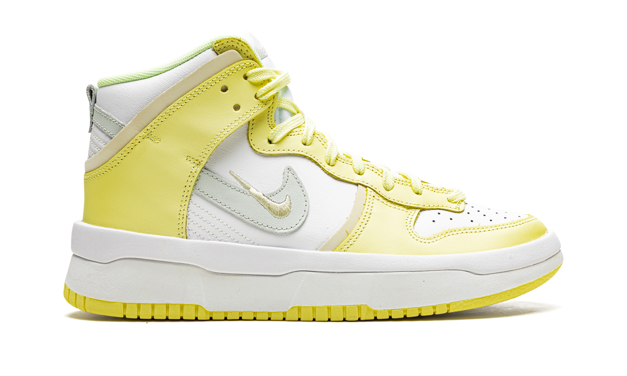 nike dunk high up light lemon yellow women s+DH3718-105+right view
