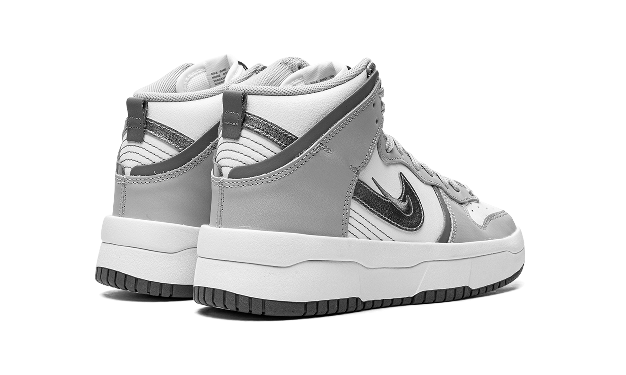 nike dunk high up light smoke grey women s+DH3718-106+diagnol right behind view