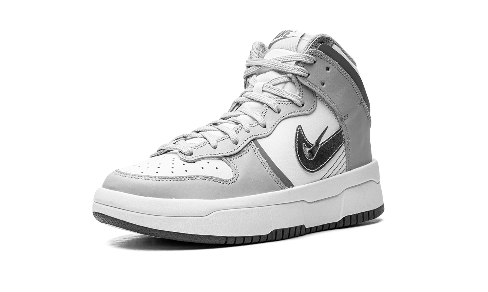 nike dunk high up light smoke grey women s+DH3718-106+left diagnol single view