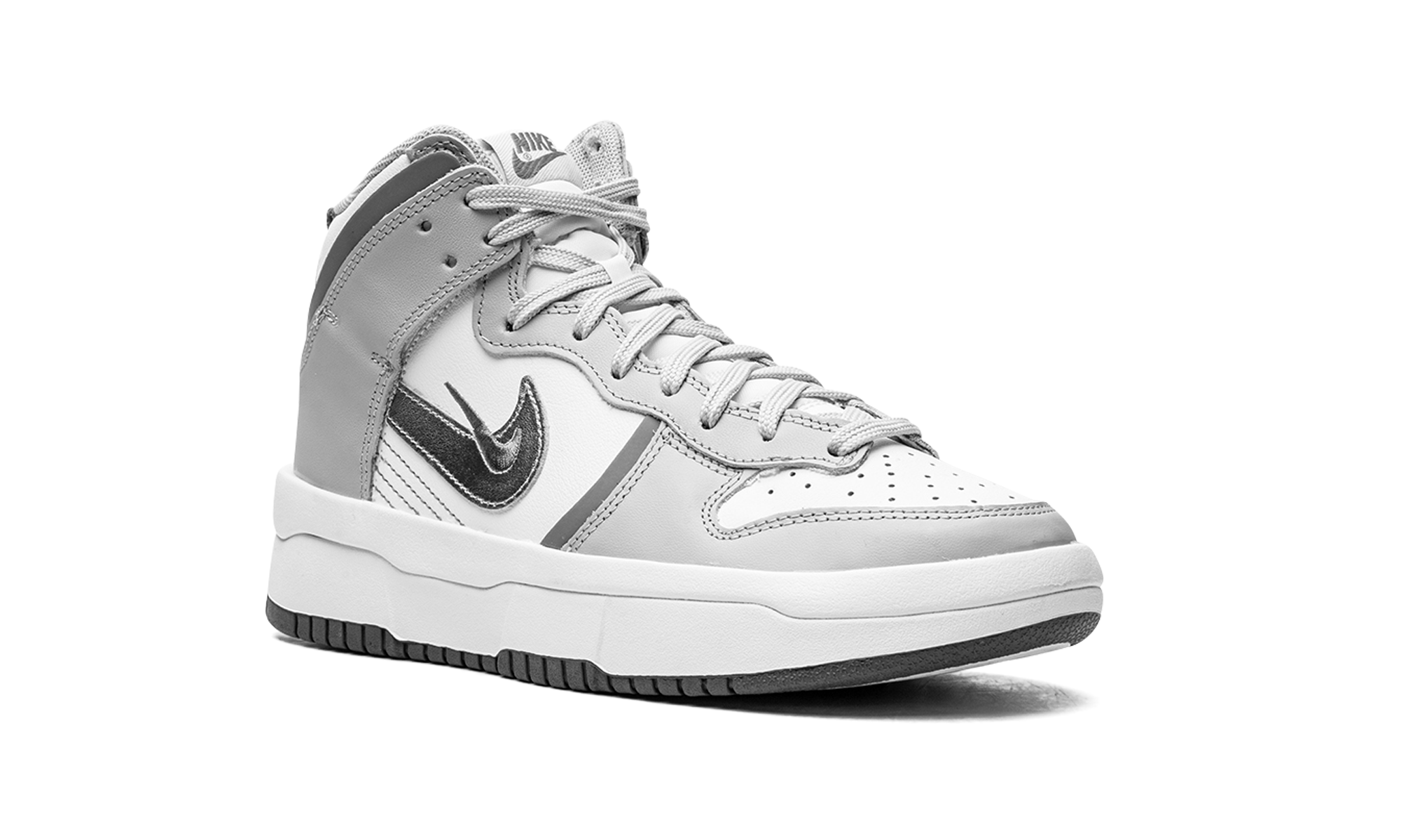 nike dunk high up light smoke grey women s+DH3718-106+diagnol right view