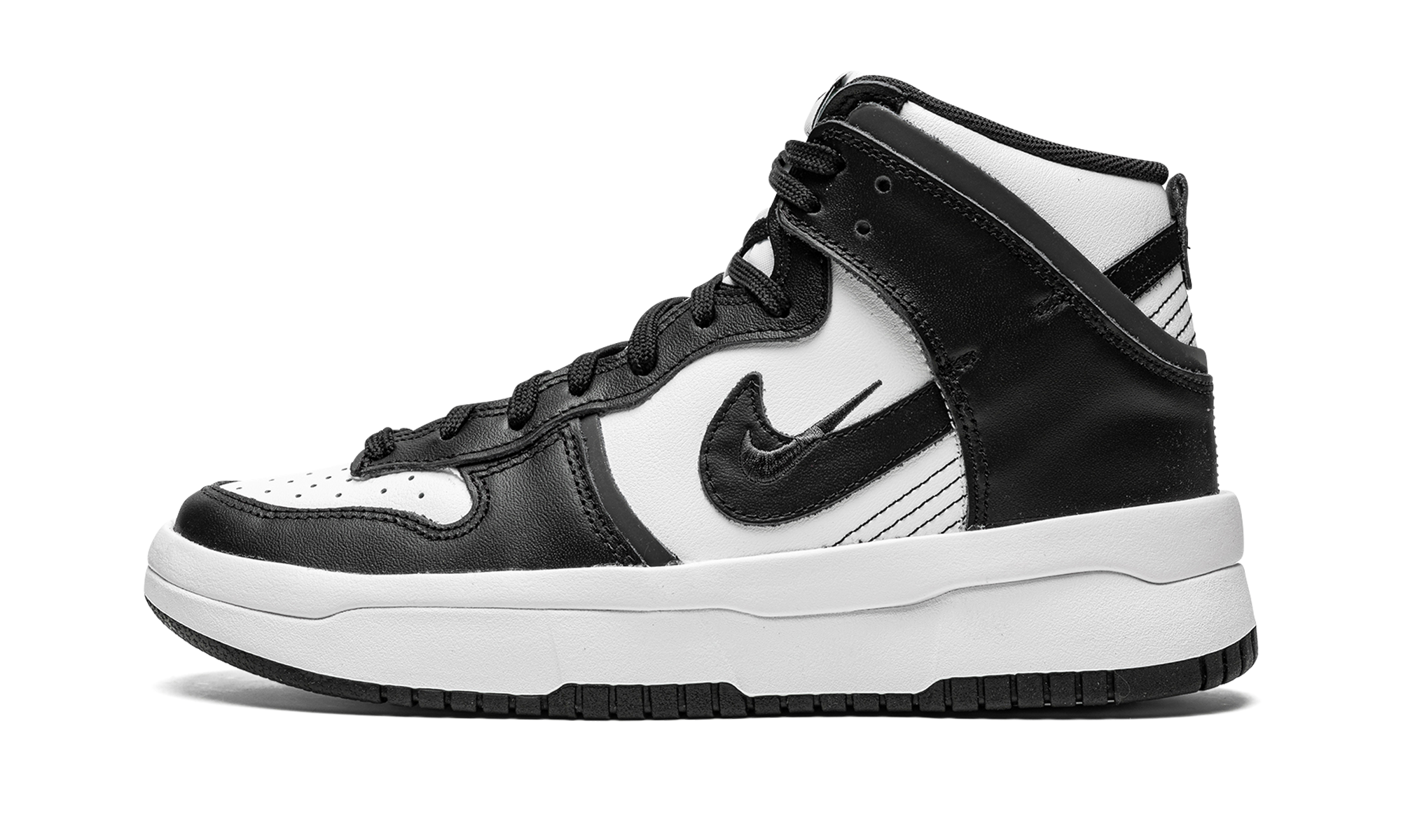 nike dunk high up panda women s+DH3718-104+diagnol right view 1
