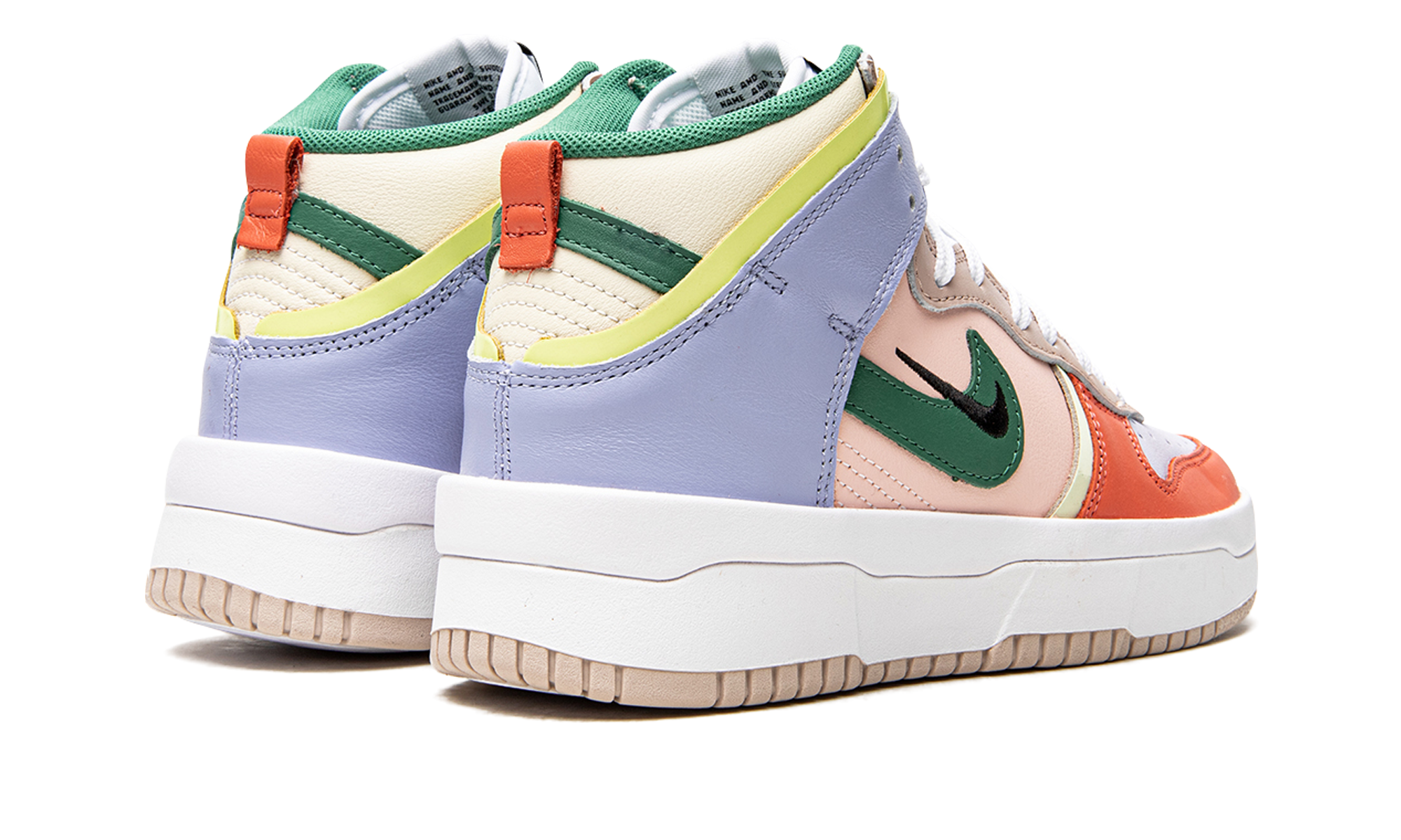 nike dunk high up pastels women s+DH3718-700+diagnol right behind view