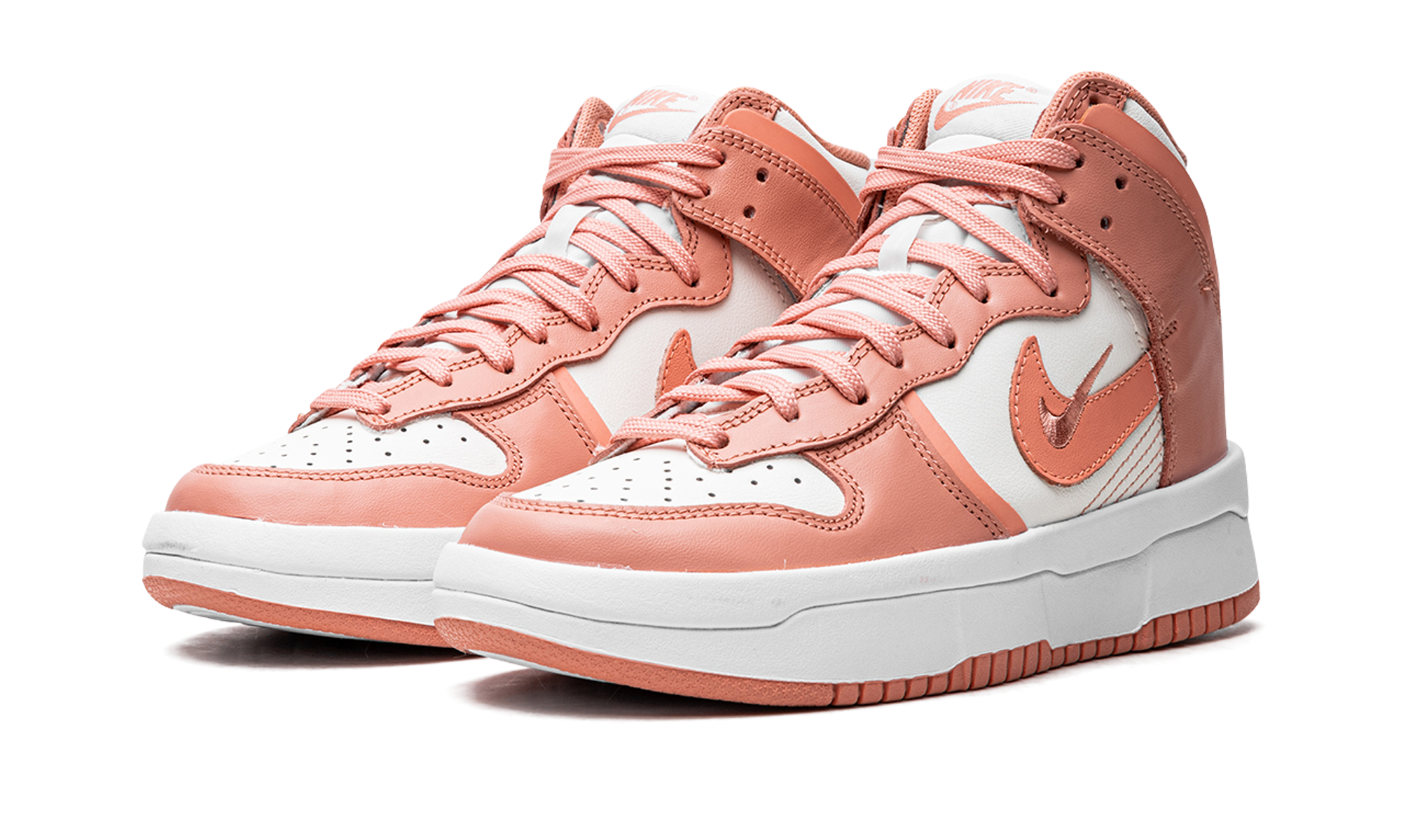 nike dunk high up sail light madder root+DH3718-107+diagnol left view