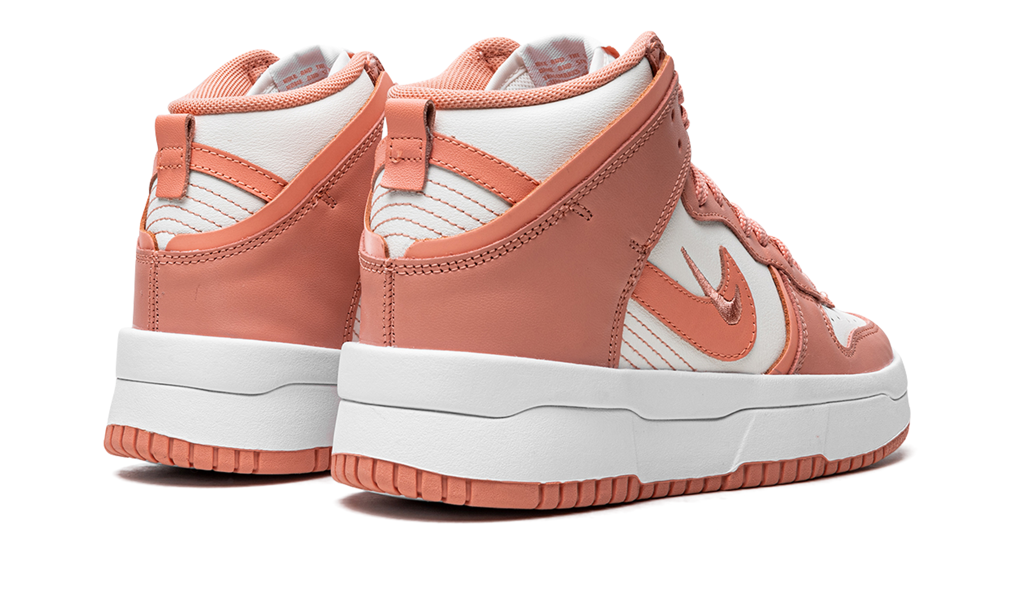 nike dunk high up sail light madder root+DH3718-107+diagnol right behind view