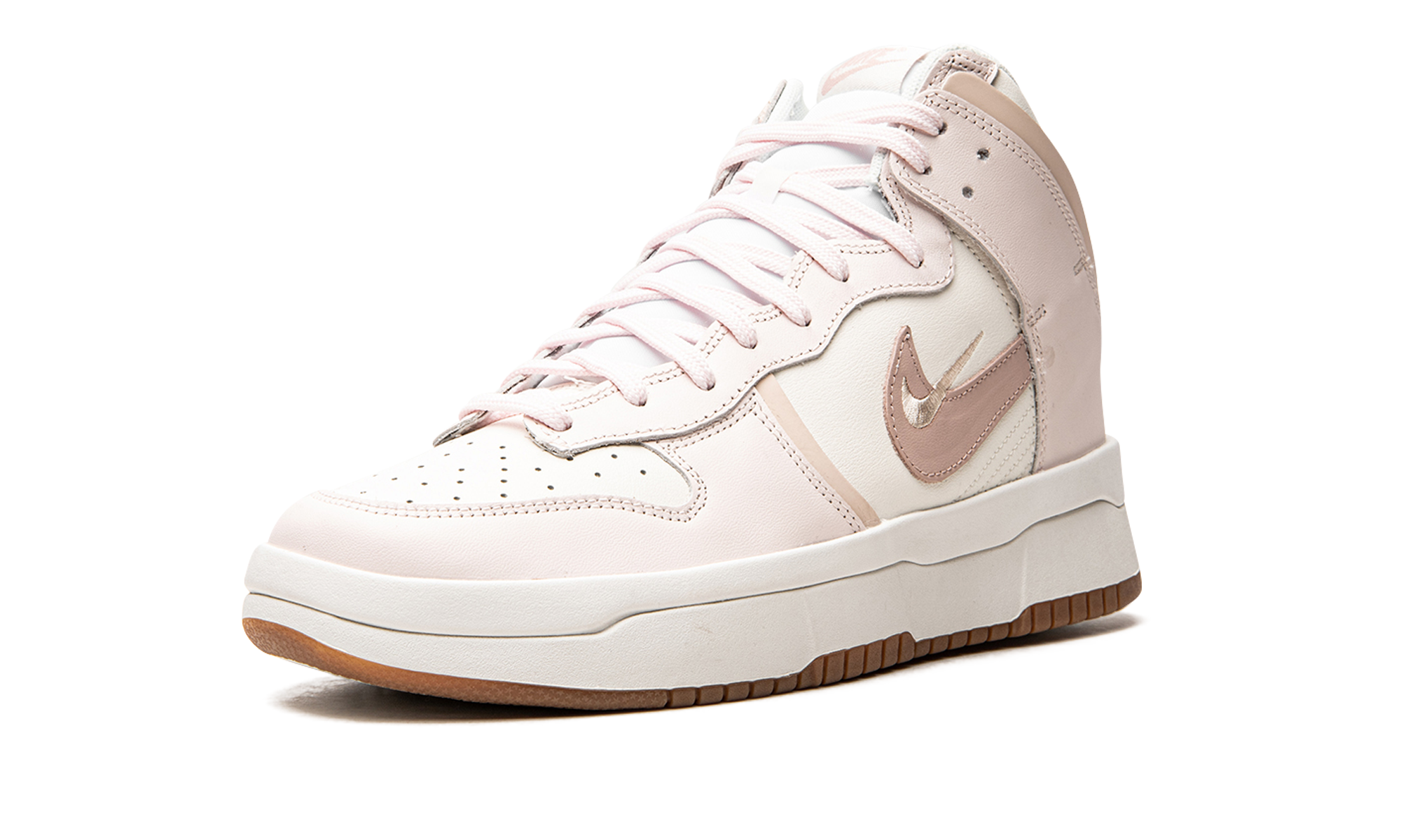 nike dunk high up sail light soft pink women s+DH3718-102+left diagnol single view