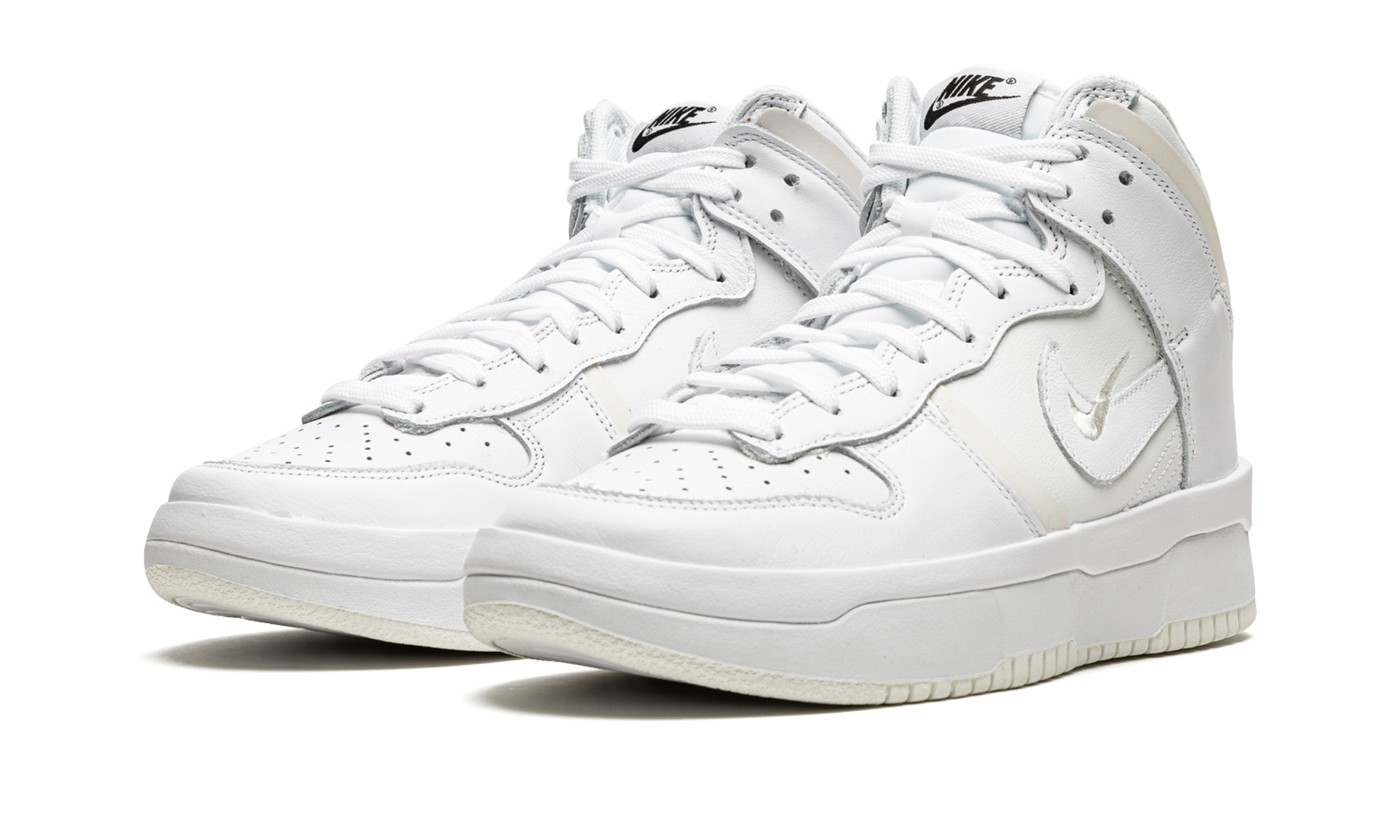 nike dunk high up summit white sail women s+DH3718-100+diagnol left view