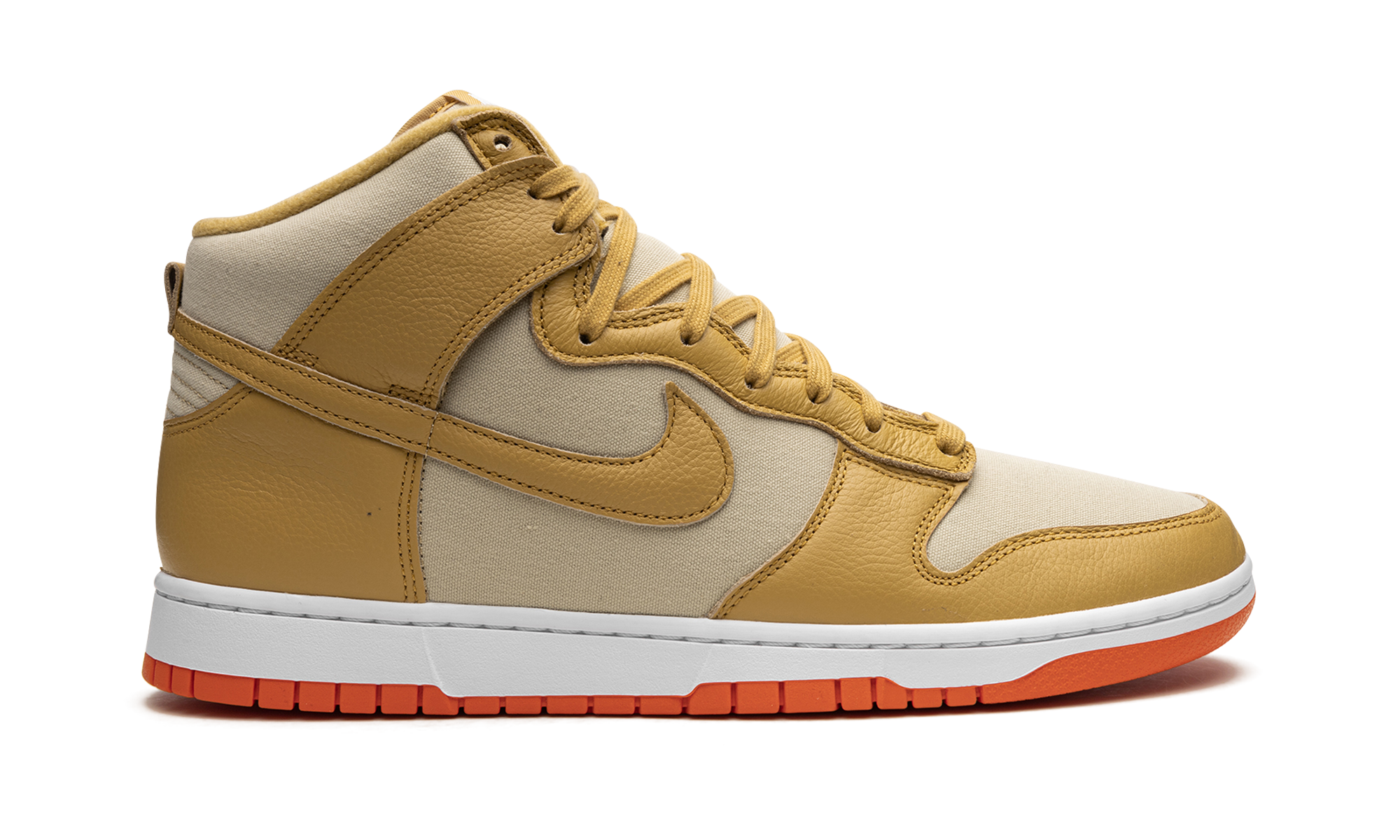 nike dunk high wheat gold safety orange+DV7215-700+right view