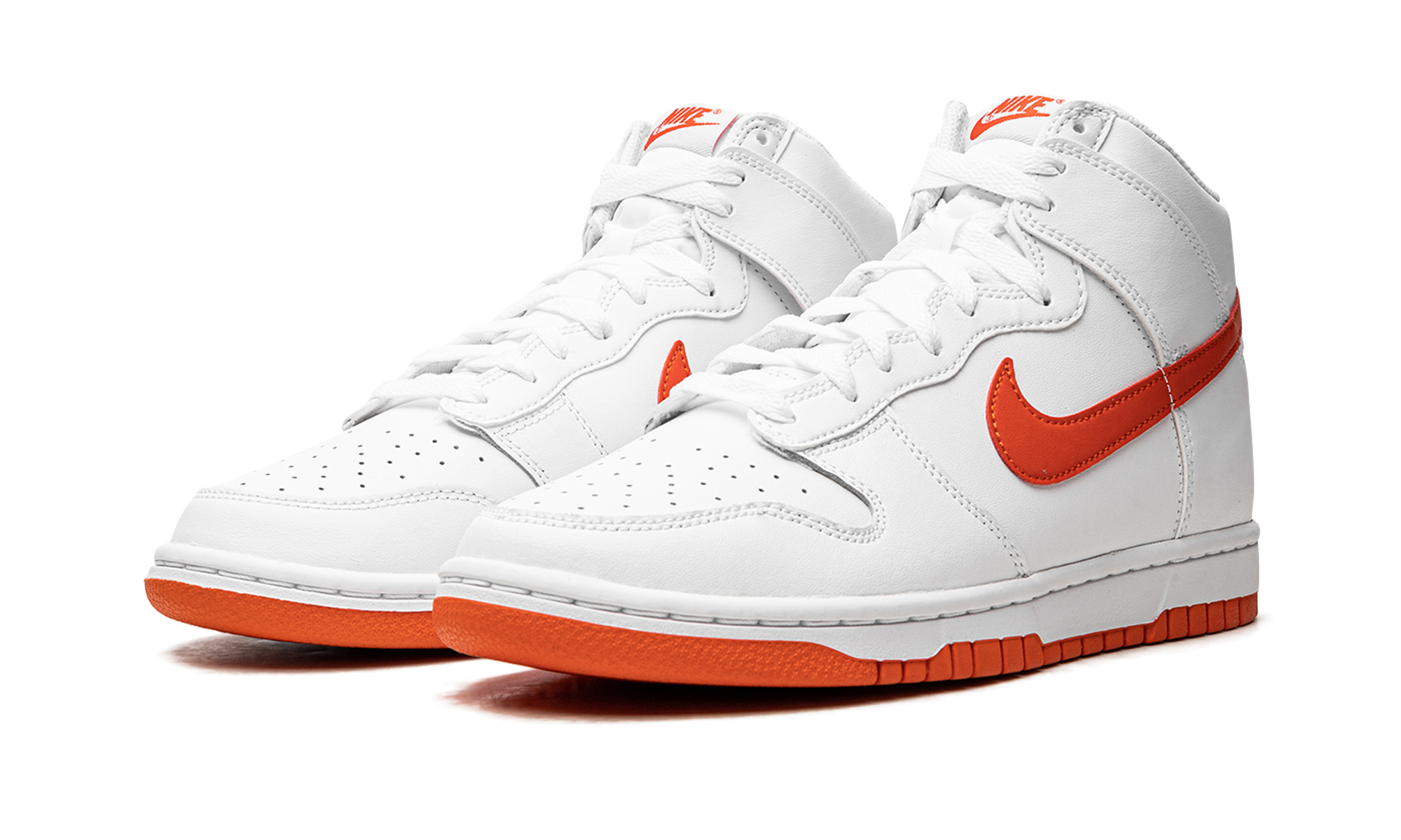 nike dunk high white picante red+DV0828-100+diagnol left view