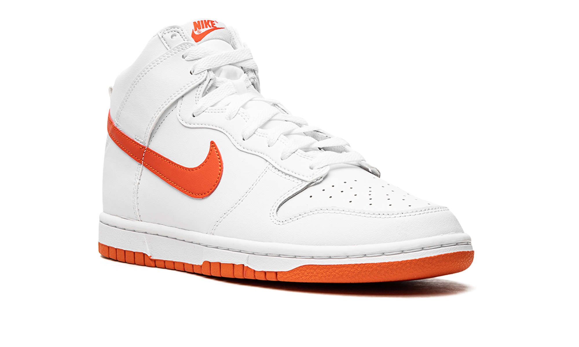 nike dunk high white picante red+DV0828-100+diagnol right view