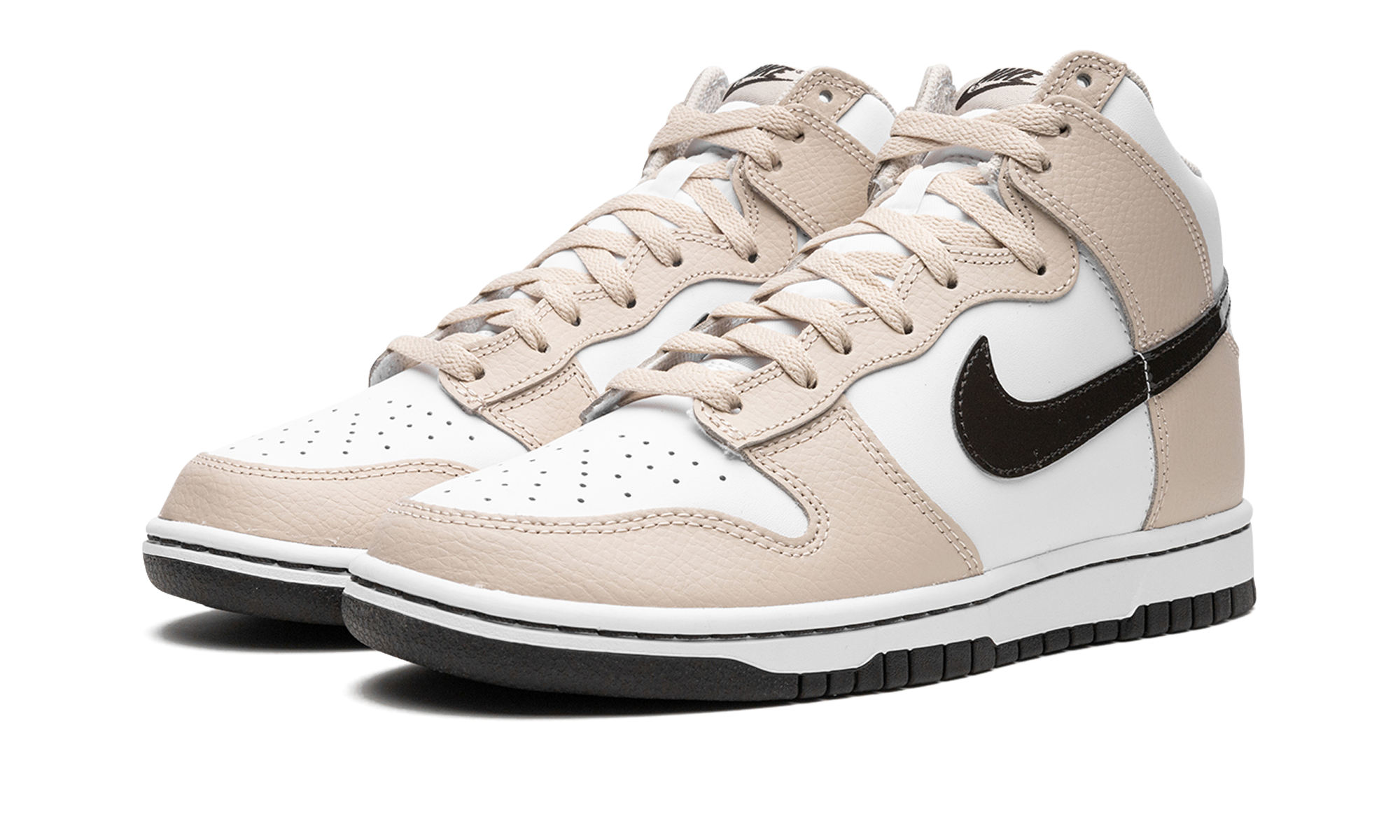 nike dunk high white sanddrift brown women s+FD9874-100+diagnol left view