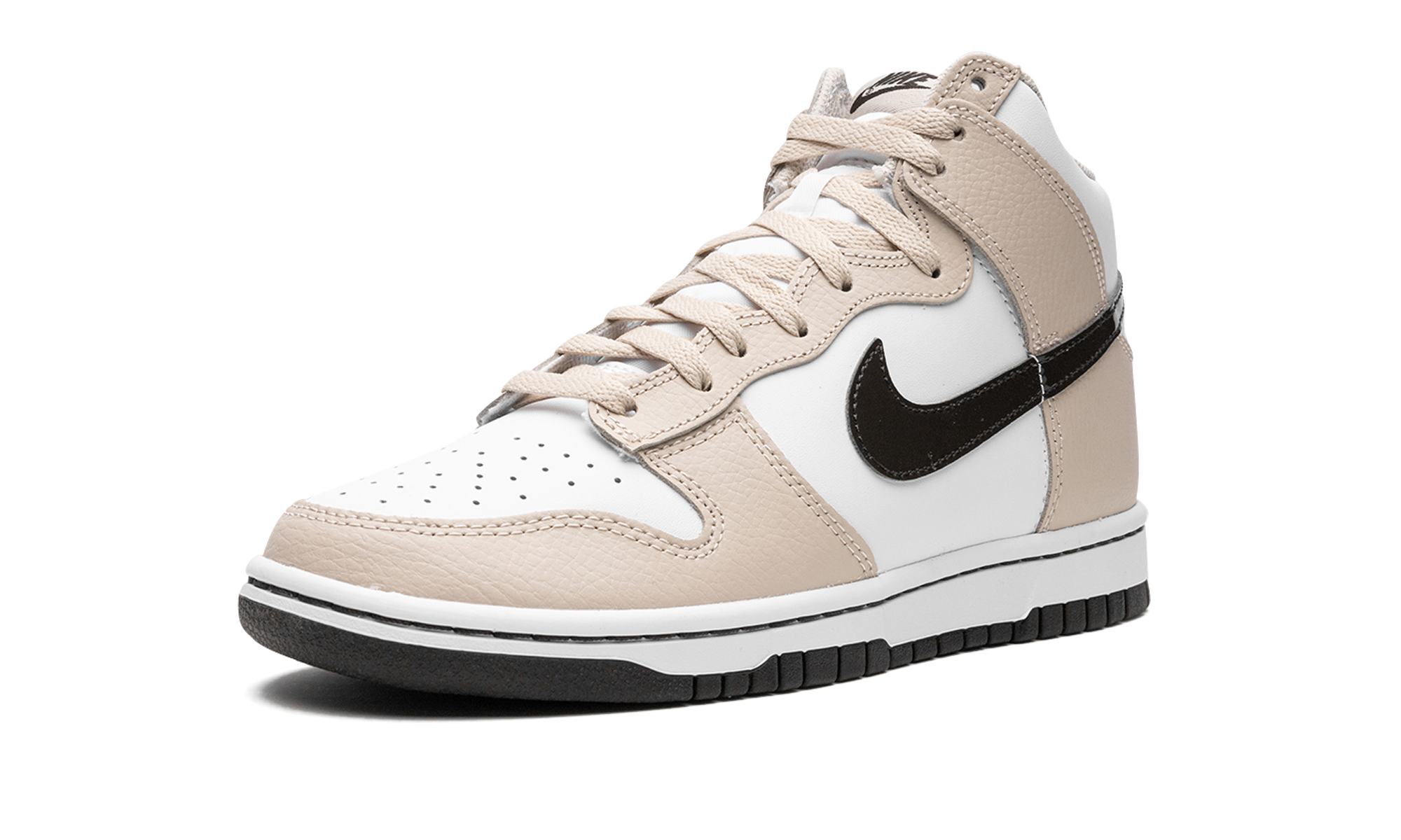nike dunk high white sanddrift brown women s+FD9874-100+left diagnol single view