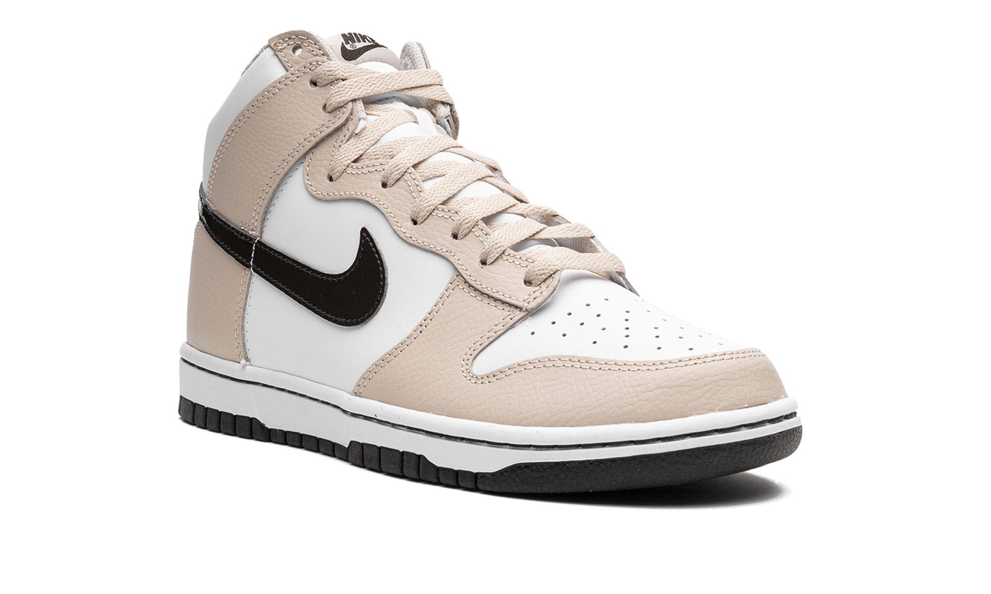 nike dunk high white sanddrift brown women s+FD9874-100+diagnol right view