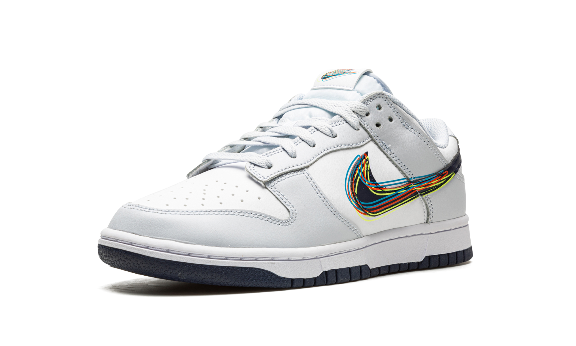 nike dunk low 3d swoosh+DV6482-100+left diagnol single view