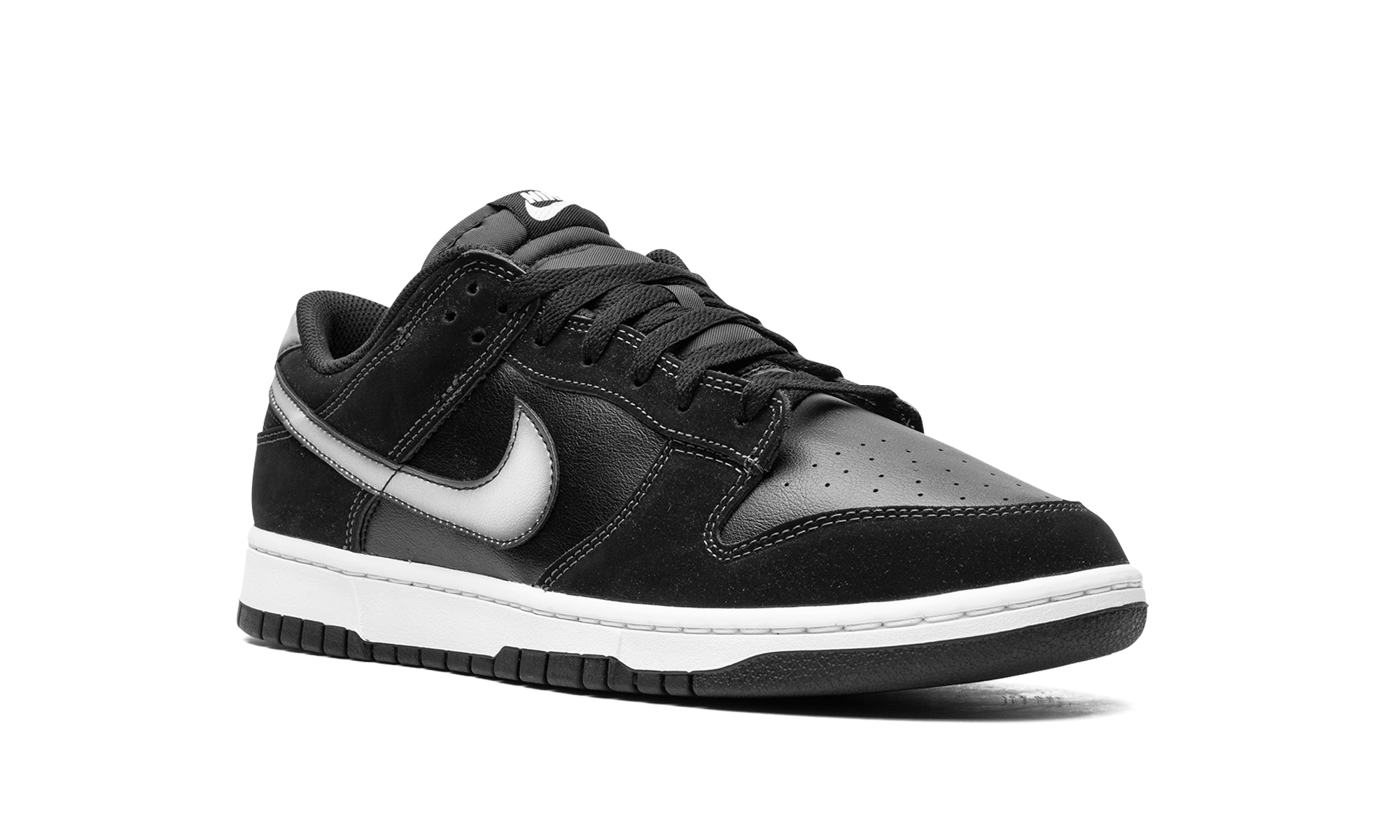 nike dunk low airbrush swoosh black+FD6923-001+diagnol right view