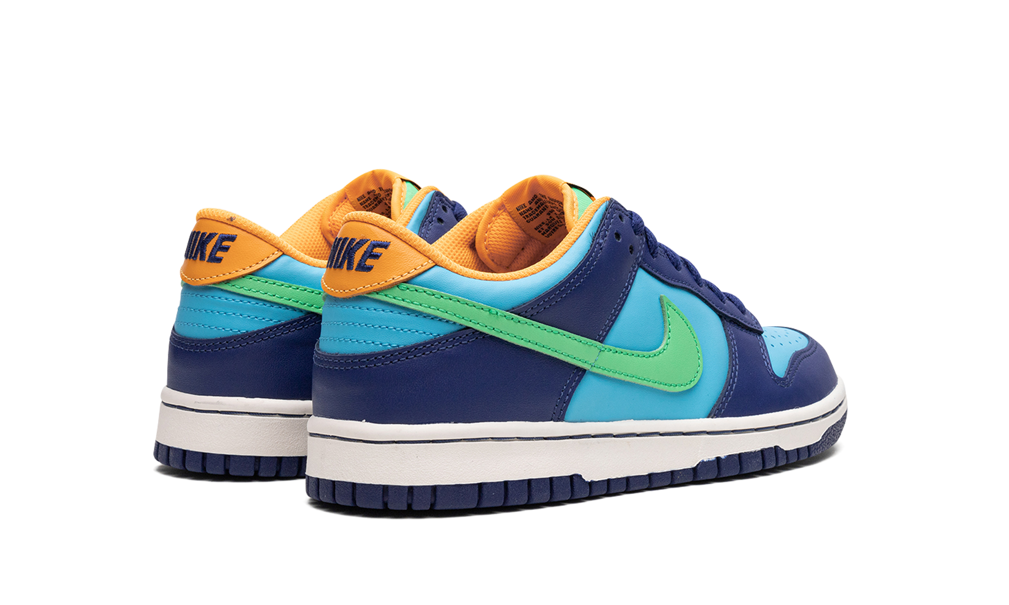 nike dunk low all star 2023 gs+DV1693-401+diagnol right behind view