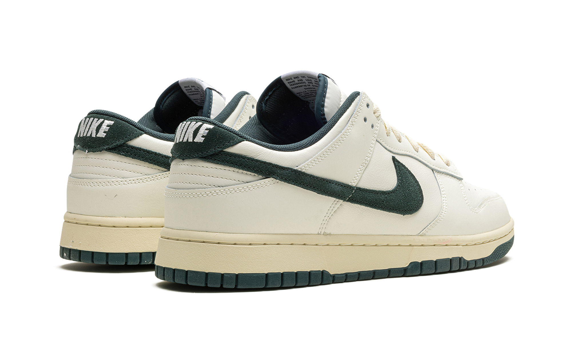 nike dunk low athletic department deep jungle+FQ8080-133+diagnol right behind view