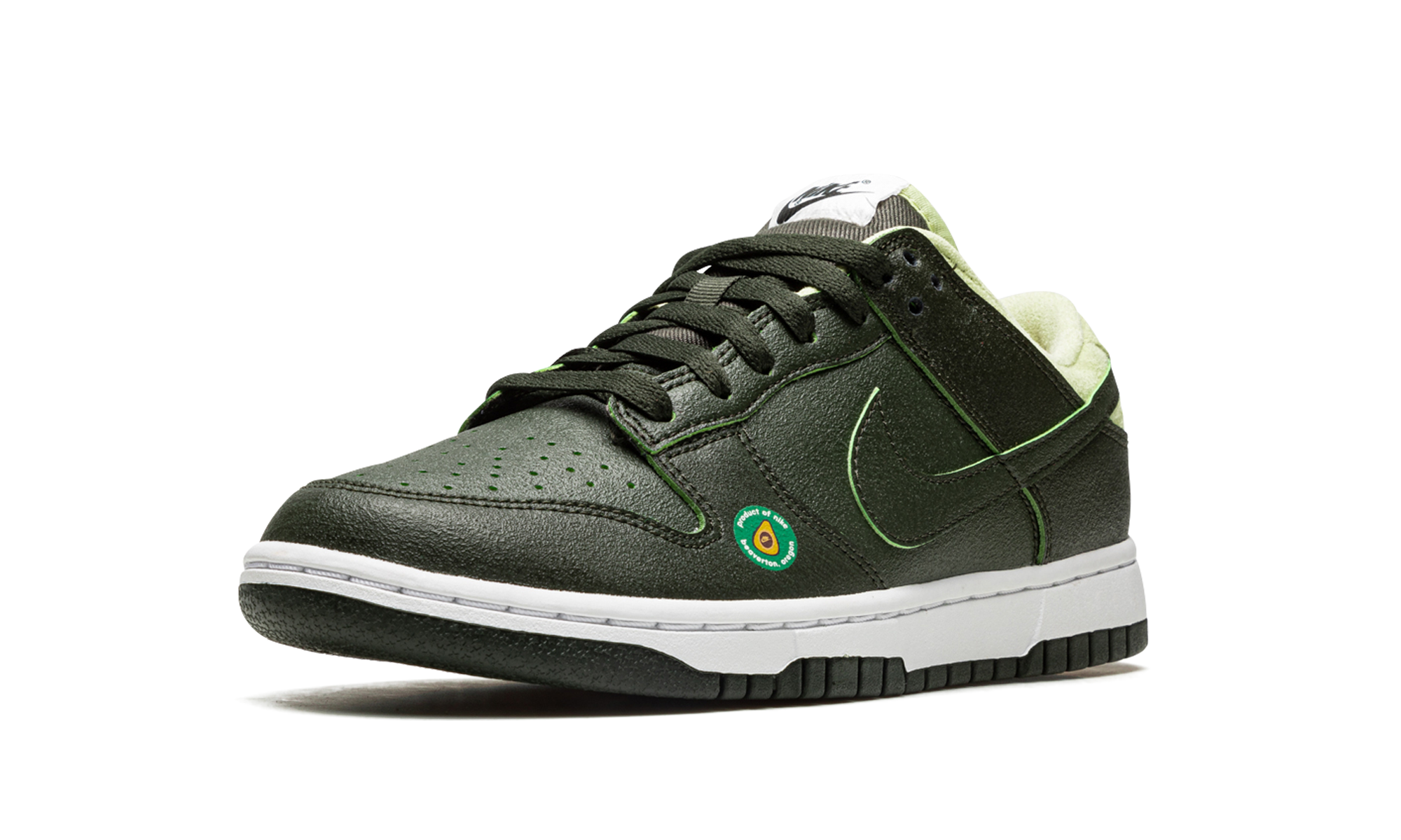nike dunk low avocado women s+DM7606-300+left diagnol single view