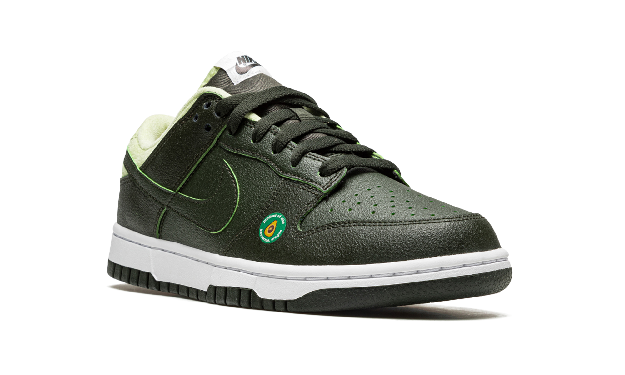 nike dunk low avocado women s+DM7606-300+diagnol right view