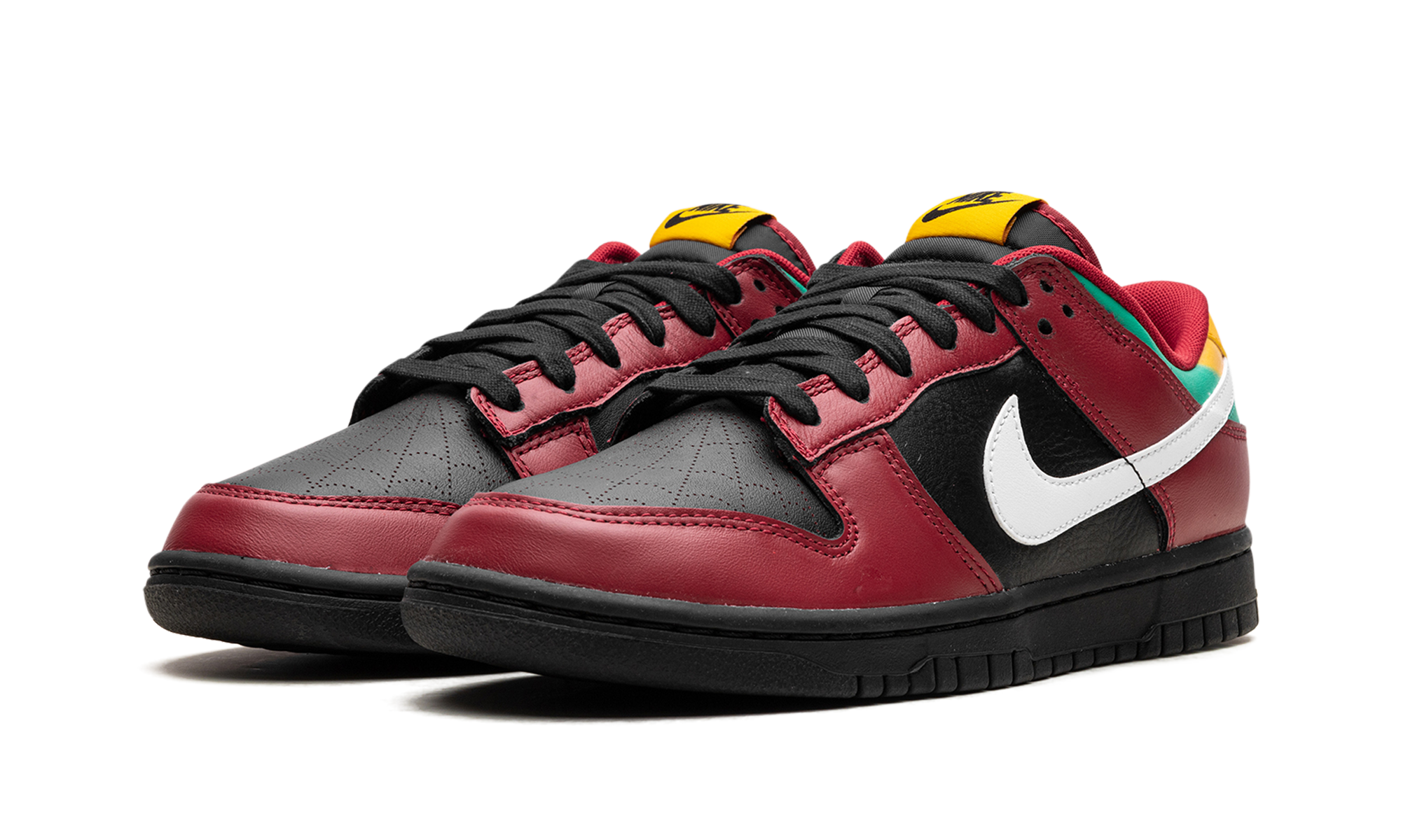 nike dunk low biker tattoos+FZ3057-001+diagnol left view
