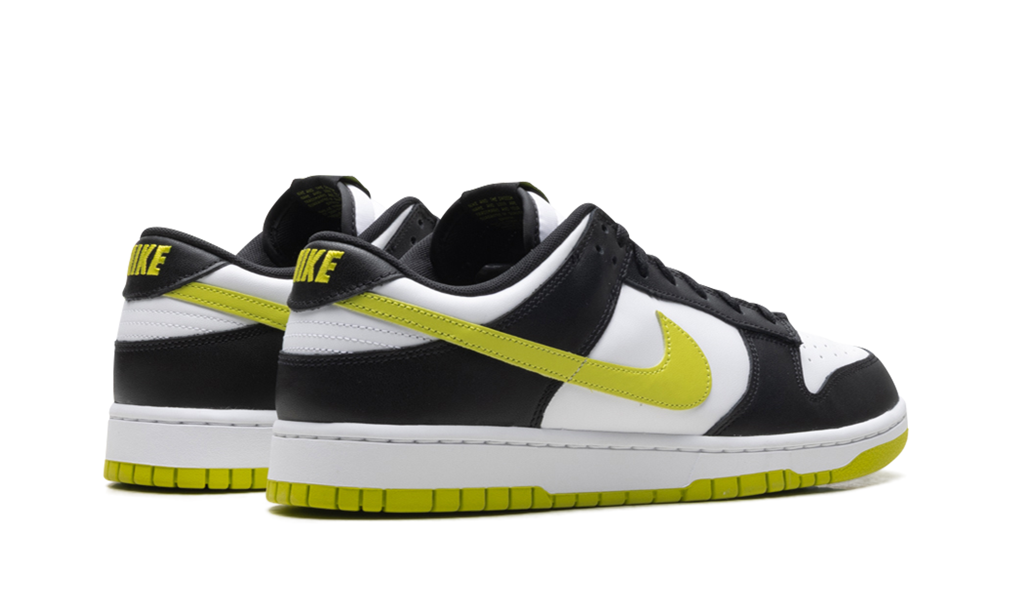 nike dunk low black bright cactus+DV0833-110+diagnol right behind view