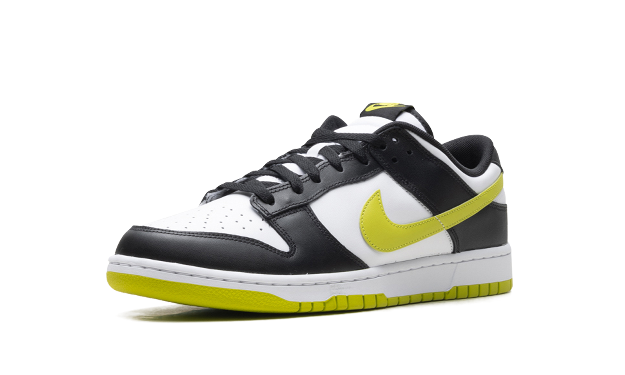 nike dunk low black bright cactus+DV0833-110+left diagnol single view