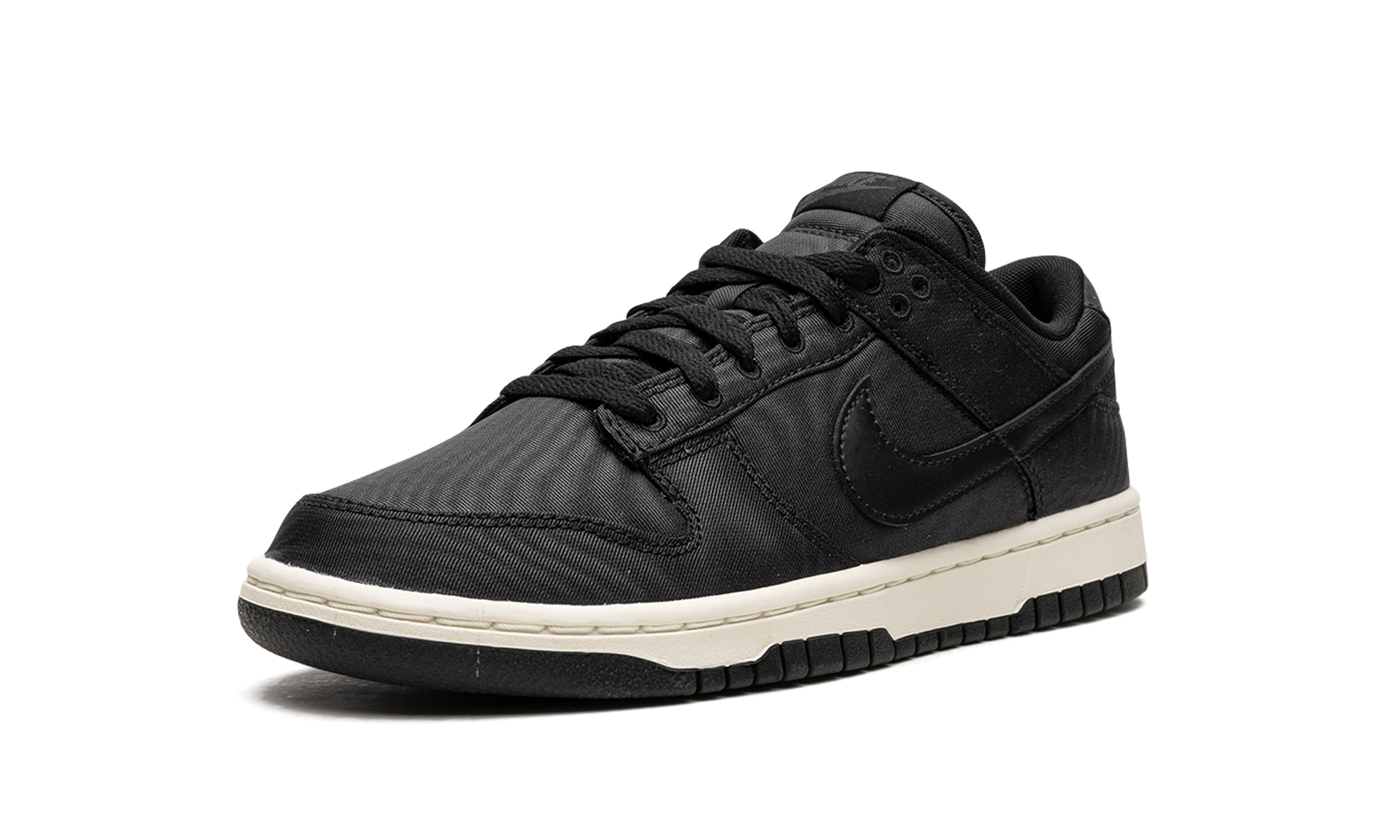 nike dunk low black canvas+DV7211-001+left diagnol single view