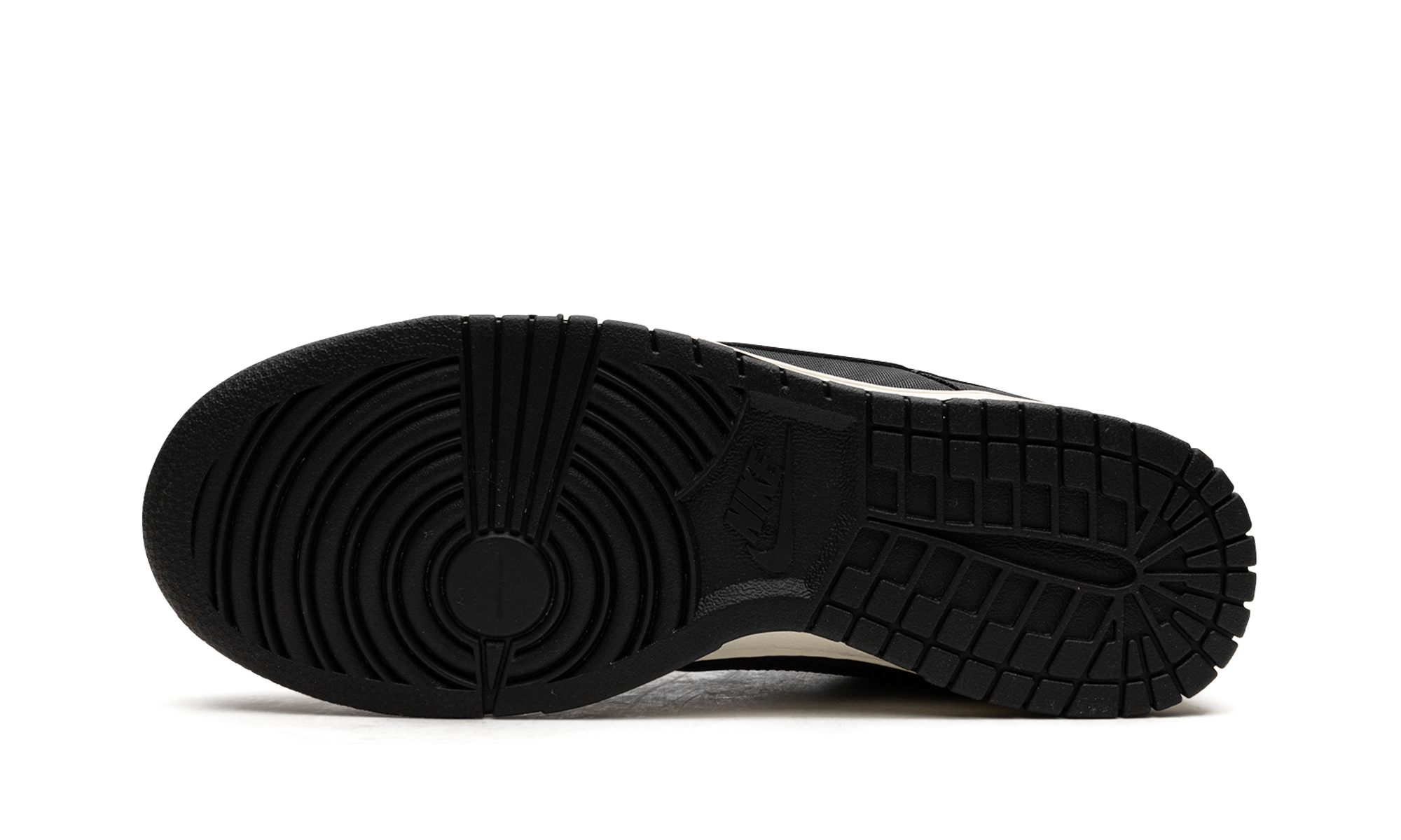 nike dunk low black canvas+DV7211-001+bottom view