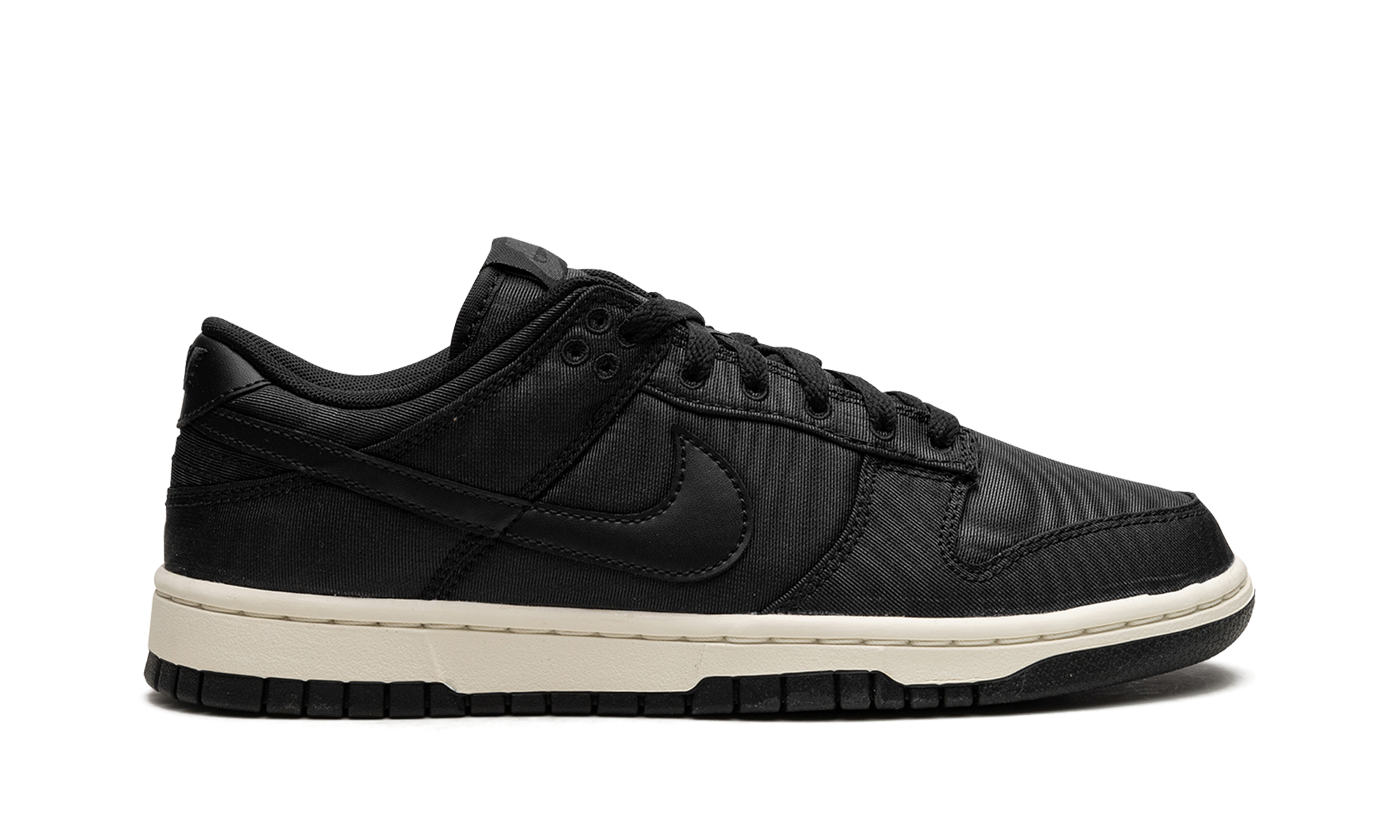 nike dunk low black canvas+DV7211-001+right view