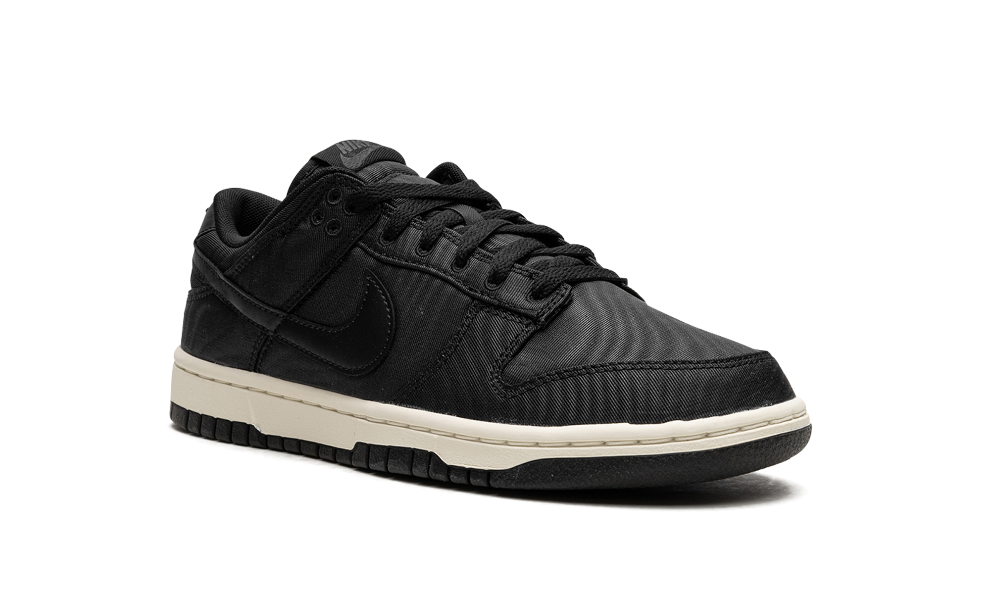 nike dunk low black canvas+DV7211-001+diagnol right view