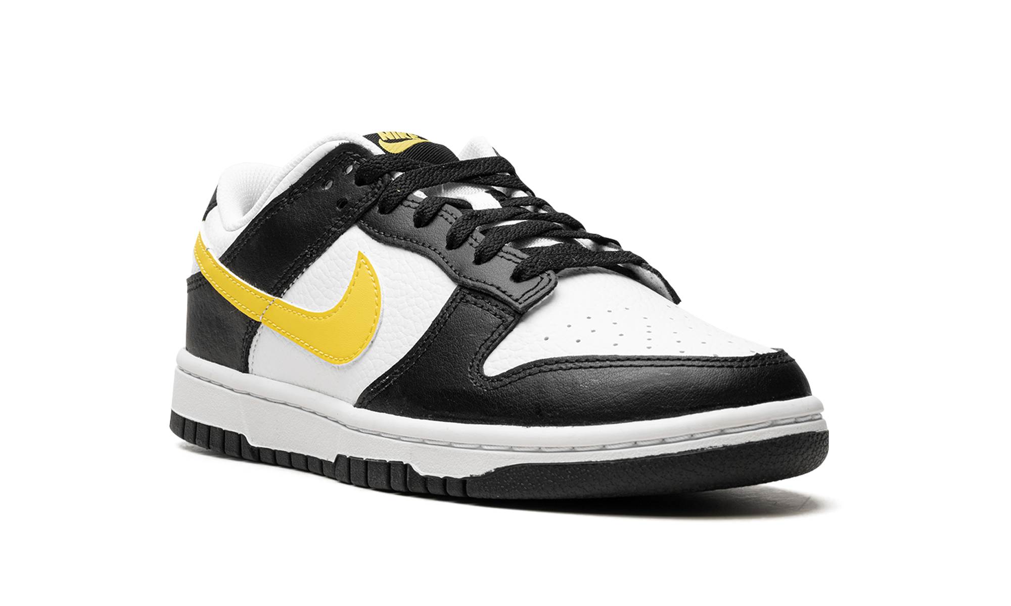 nike dunk low black opti yellow+FQ2431-001+diagnol right view