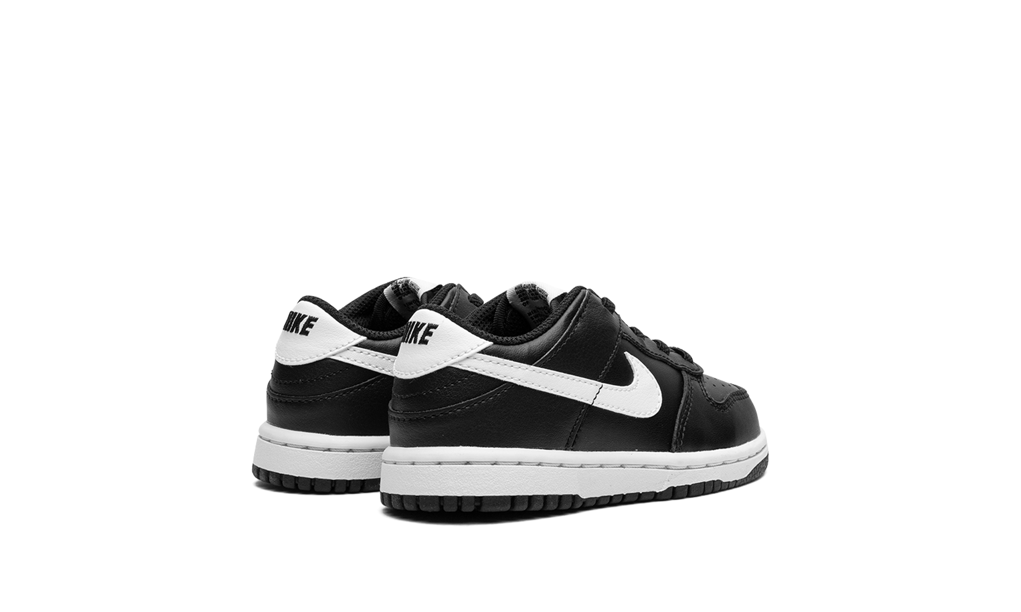nike dunk low black panda 2 0 td+FD1233-001+diagnol right behind view