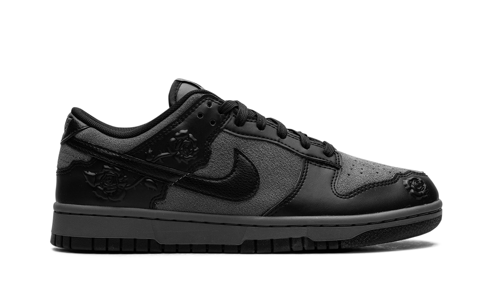 nike dunk low black roses women s+HF1986-001+right view