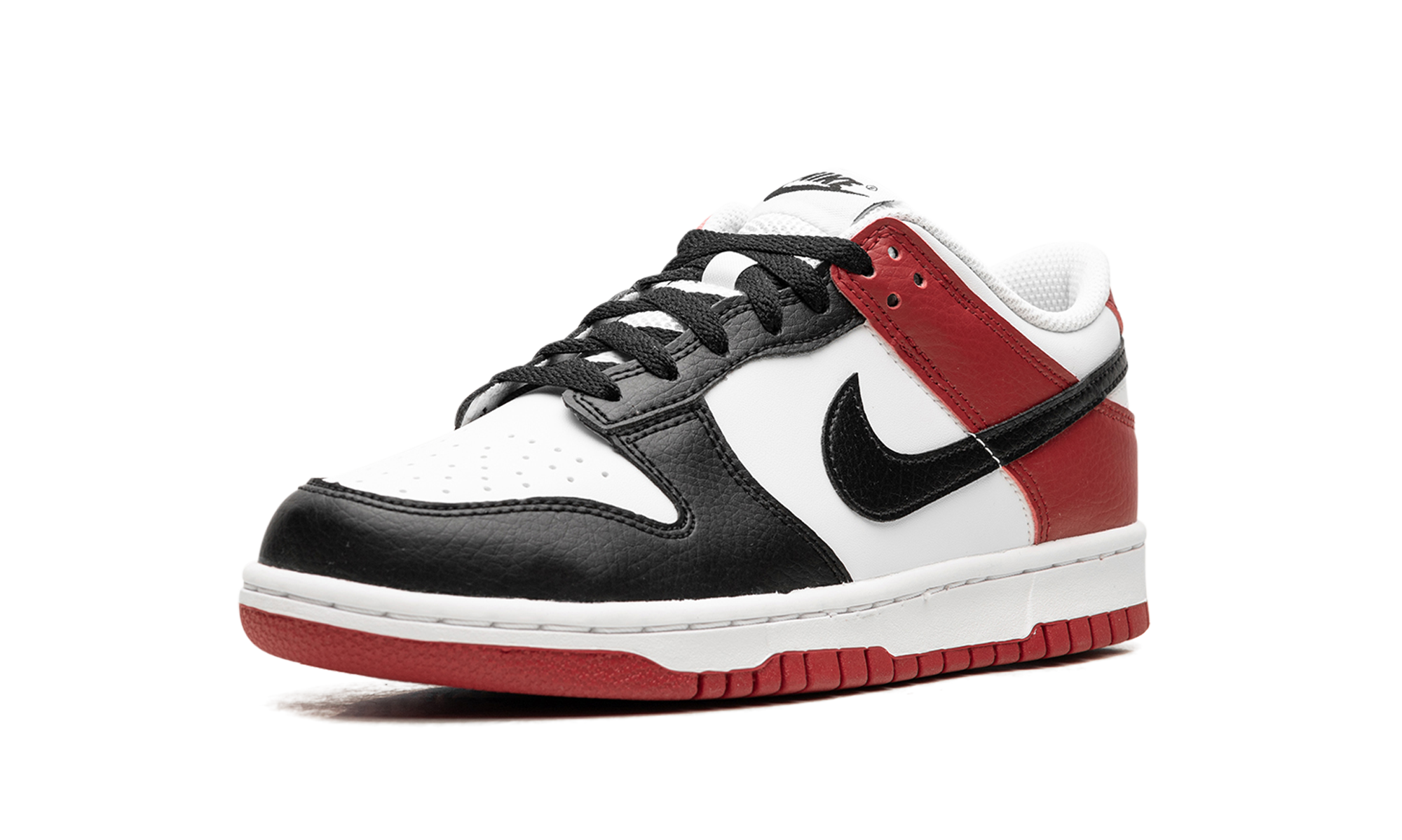 nike dunk low black toe gs+HF9980-600+left diagnol single view