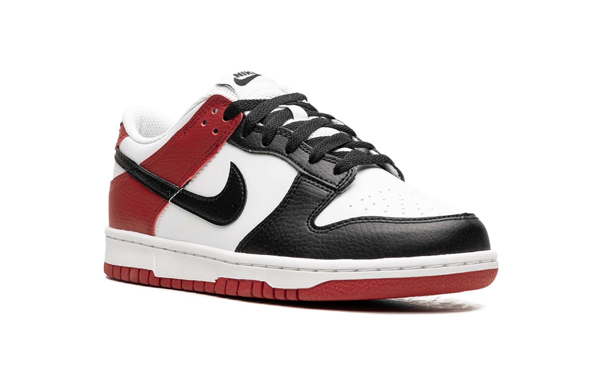 nike dunk low black toe gs+HF9980-600+diagnol right view