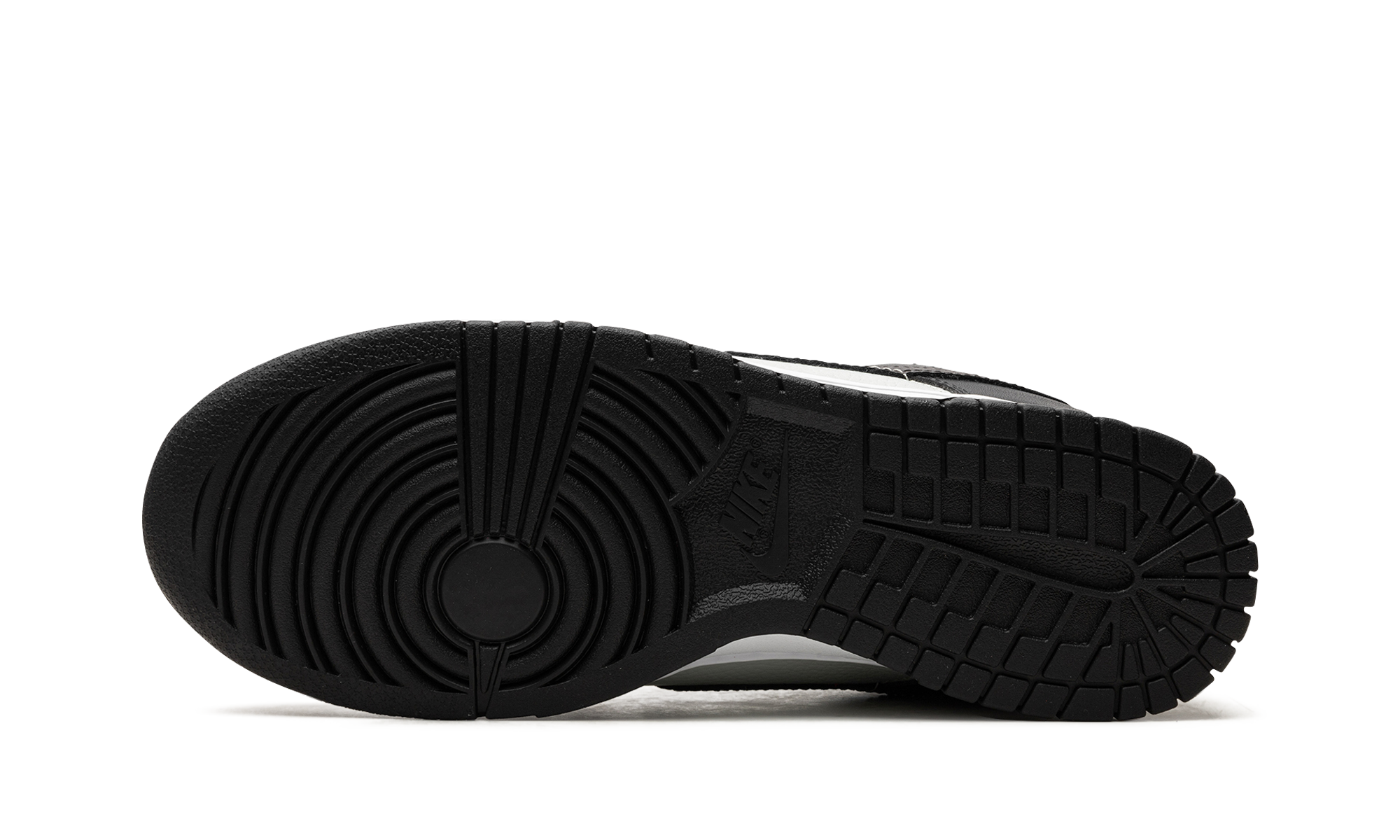 nike dunk low black total orange mini swoosh+FN7808-001+bottom view
