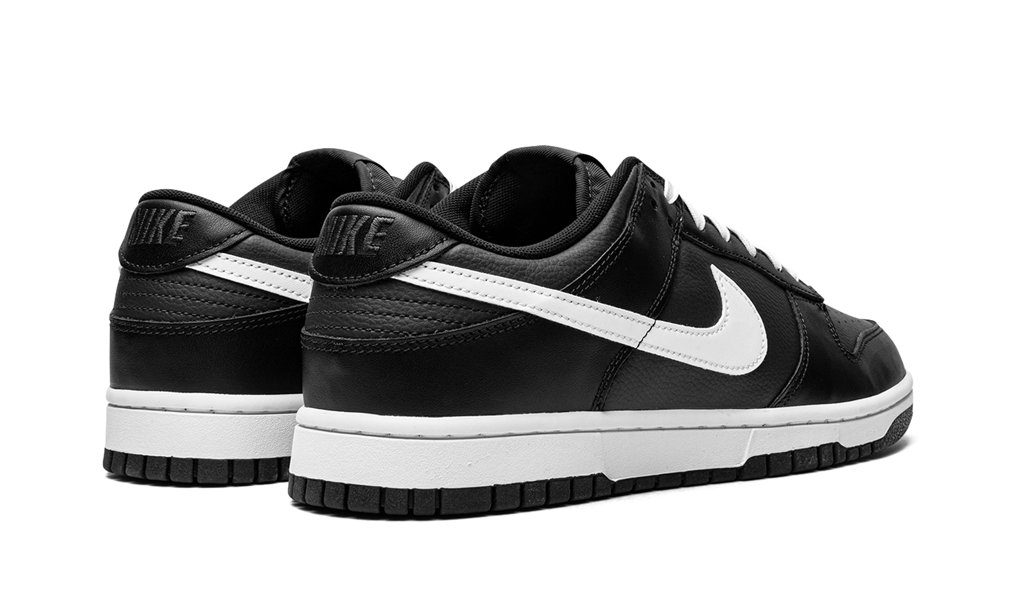 nike dunk low black white 2022+DJ6188-002+diagnol right behind view