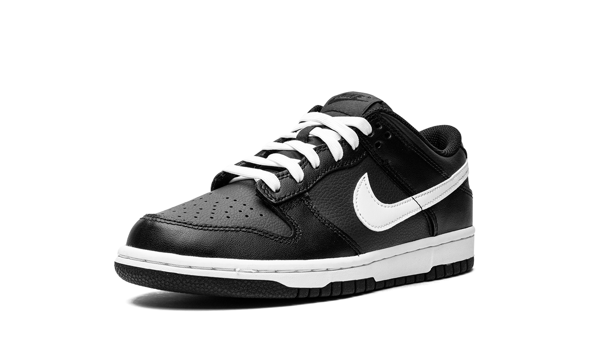 nike dunk low black white 2022 gs+DH9765-002+left diagnol single view